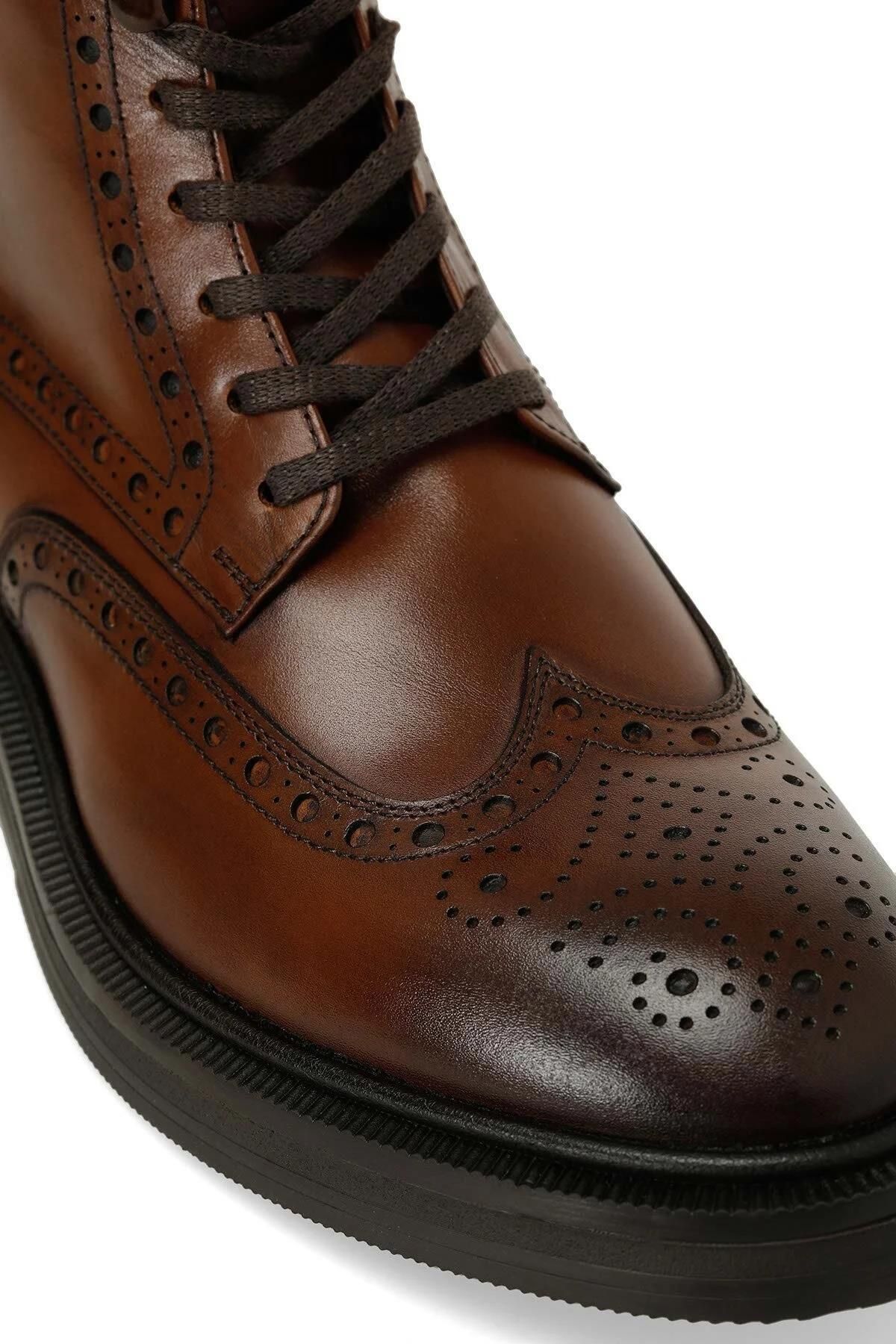 İnci-İnci Minsk Tan Men's Genuine Leather Classic Boots 6