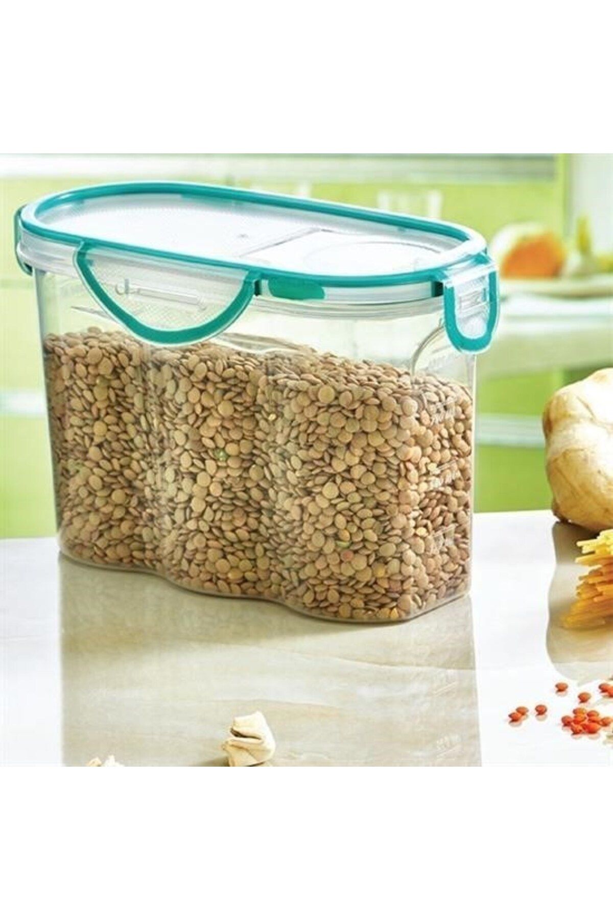 COLLECTİON Kilitli Kapaklı Contalı Hava,Su Sıvı Geçirmez 1,7 Litre Erzak Saklama Kabı-SA585