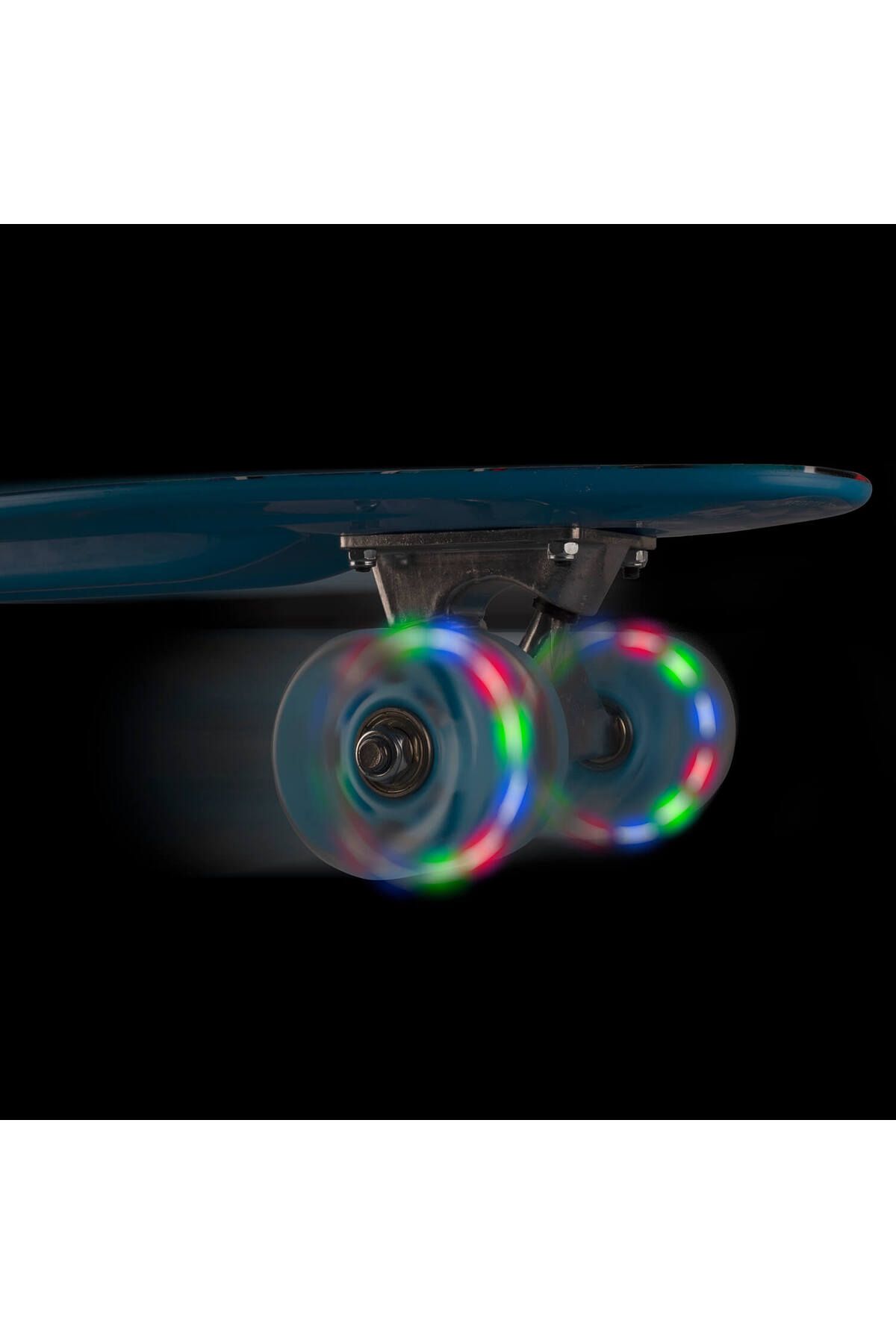 ACTION ONE-Penny Board Born to Skate 56x15 cm, cu roti luminoase PU, ABEC-7, cadru aluminiu, 90 KG 5