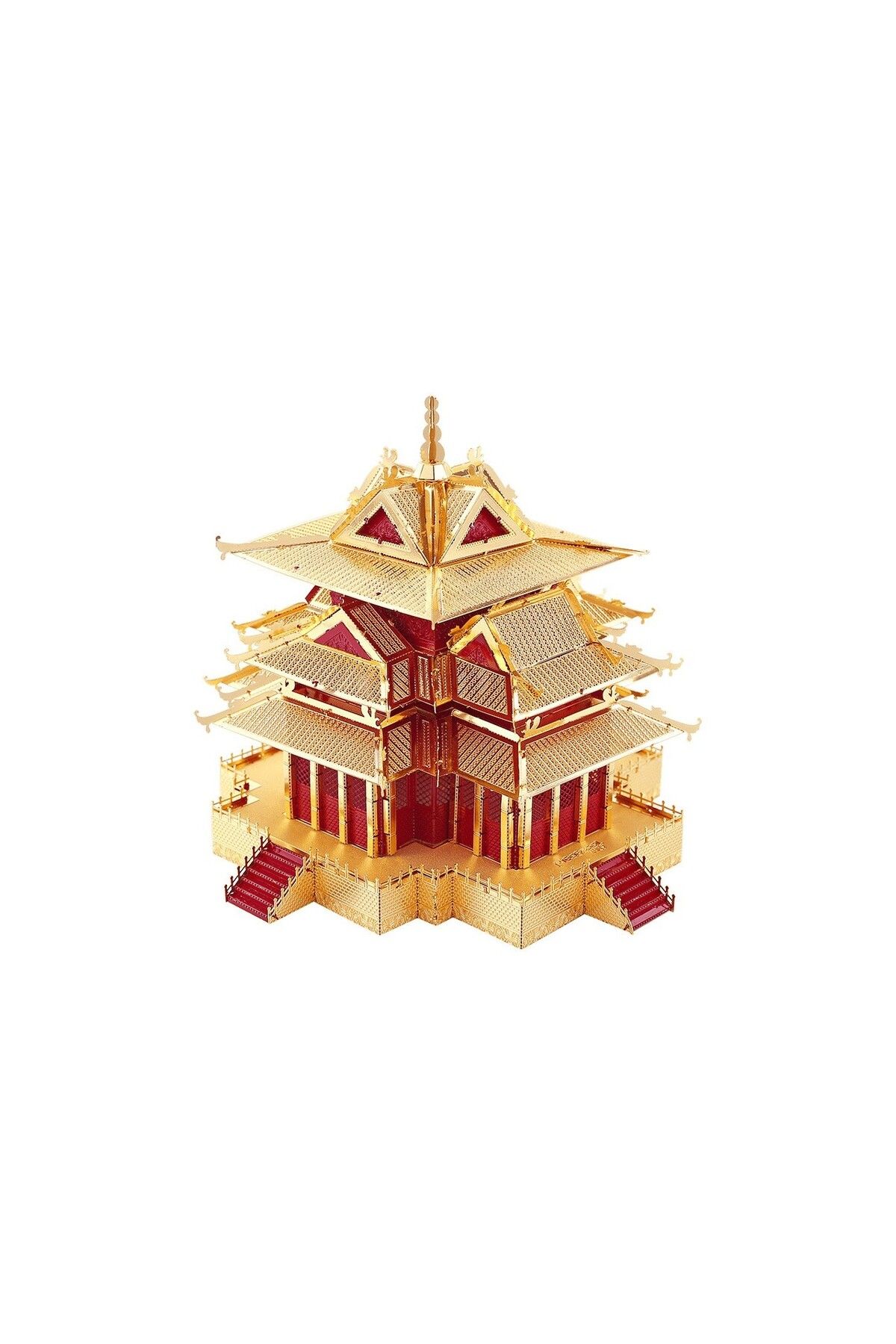 ROKR Puzzle 3d Piececool, Turnul Vechi Al Orașului Interzis, Metal, 126 Piese - One Size