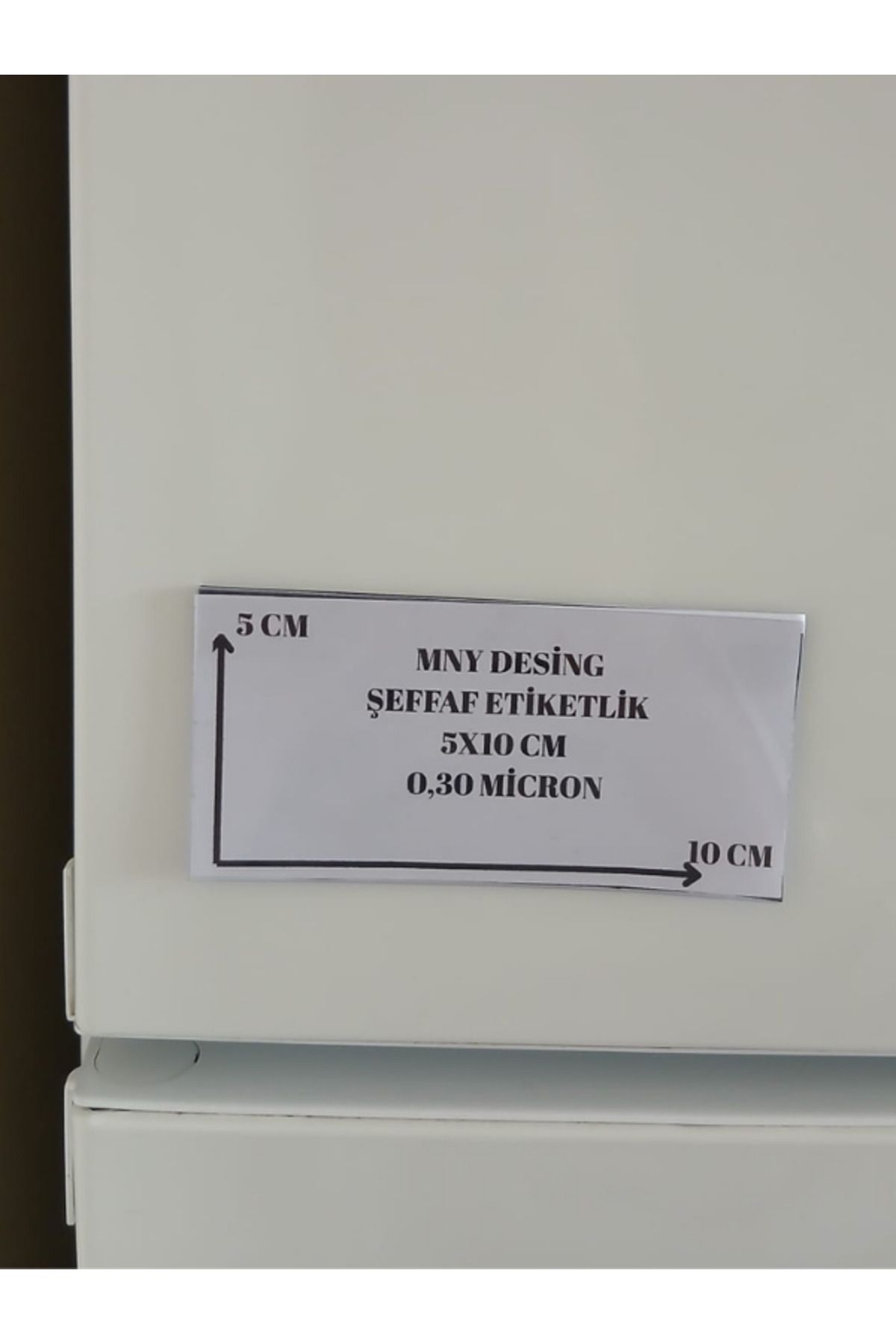 Mny Design Mıknatıslı Bilgi-Fiyat Etiketi, 10x5 Cm PVC Şeffaf Etiketi, 50 Adet Mıknatıslı Şeffaf Etiket