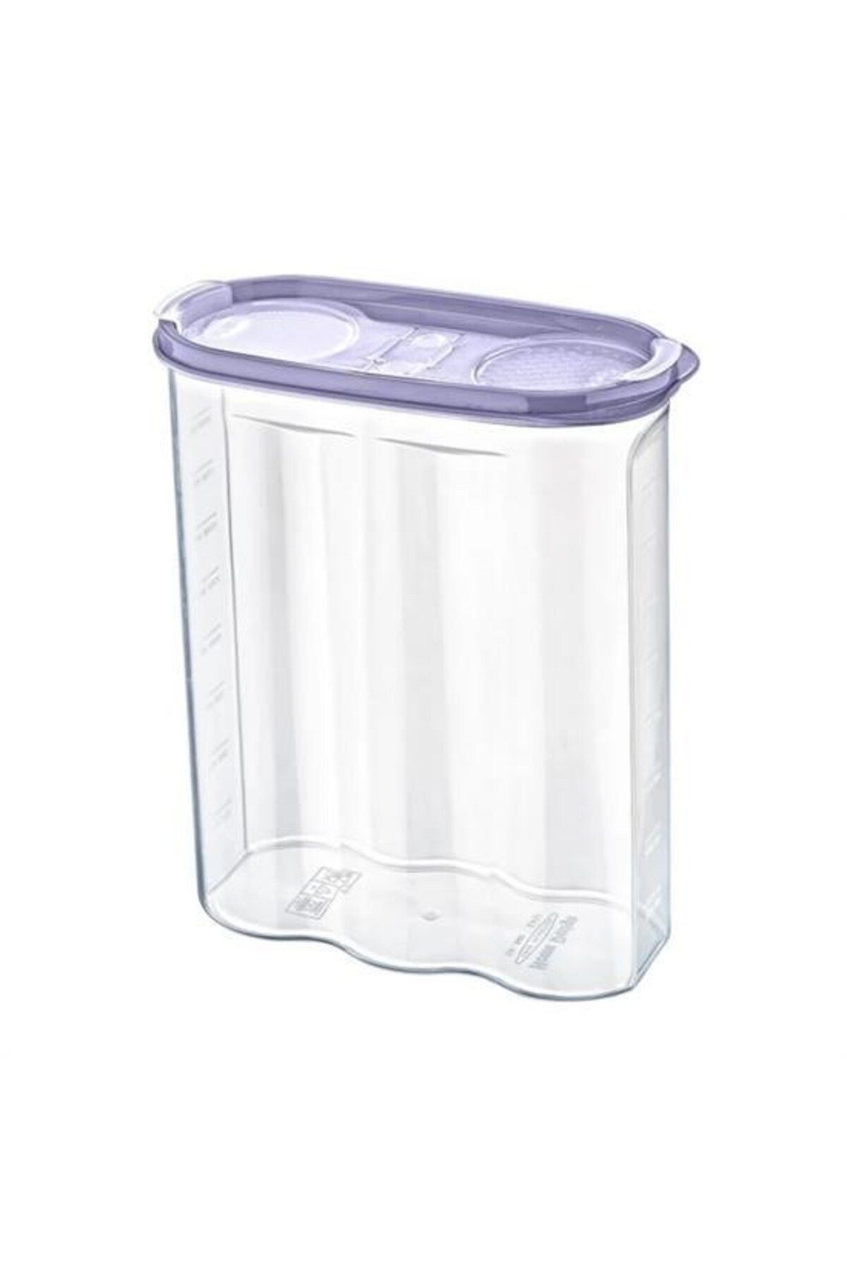 blueb ® 2 Kapaklı Ölçekli Erzak Kuru Gıda Saklama Kutusu Kabı 2,4 Litre-SA940
