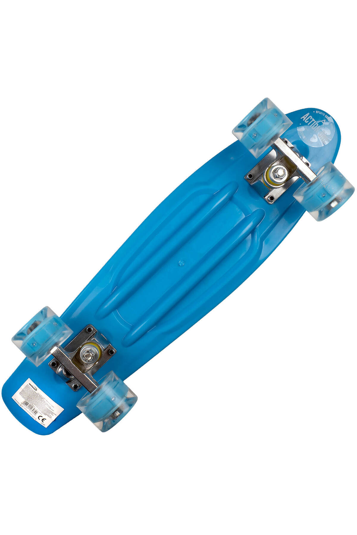 ACTION ONE-Penny Board Born to Skate 56x15 cm, cu roti luminoase PU, ABEC-7, cadru aluminiu, 90 KG 2