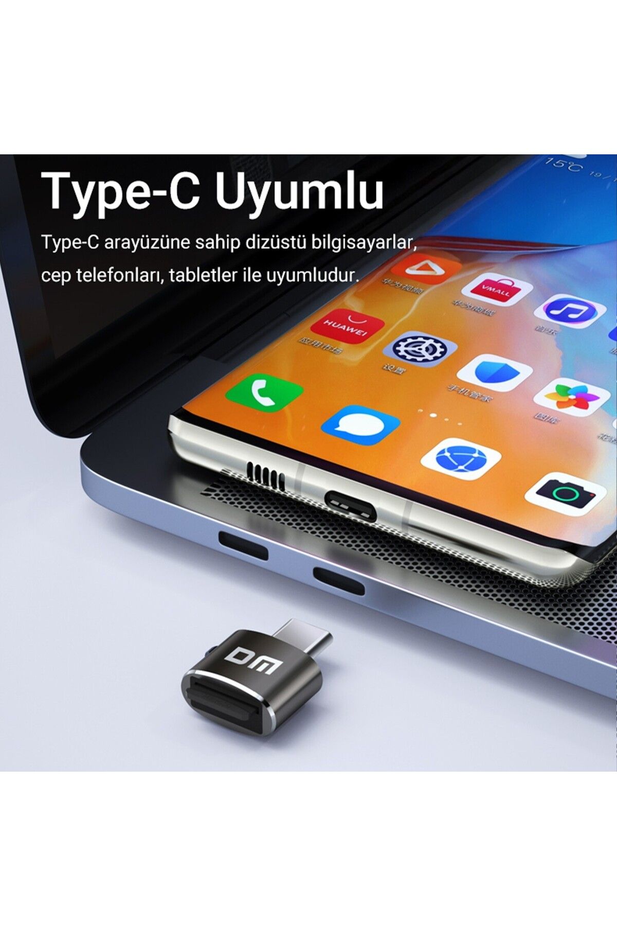 DM-قارئ بطاقات Cr037 Type-c Micro SD / TF 6