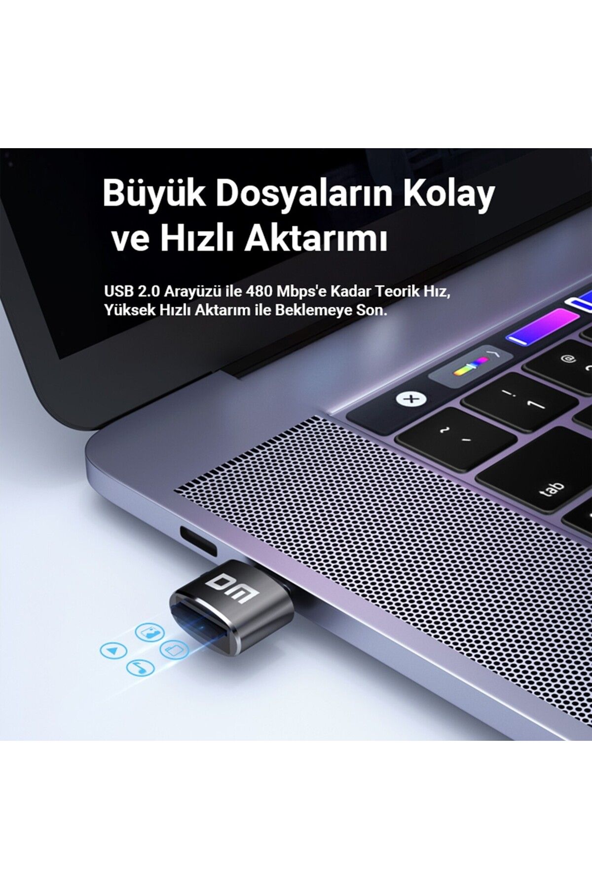 DM-قارئ بطاقات Cr037 Type-c Micro SD / TF 5