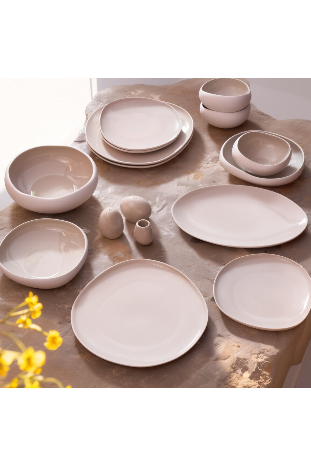 Karaca-Karaca Earth Collection Cupid 55-teiliges 12-Personen-Geschirrset 12