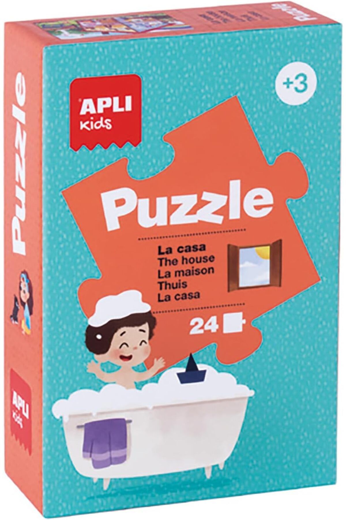 Apli Kids-Set 6 Puzzle-uri Asortate In Cutie Display, 24 Piese Fiecare, Apli, 3 Ani 2