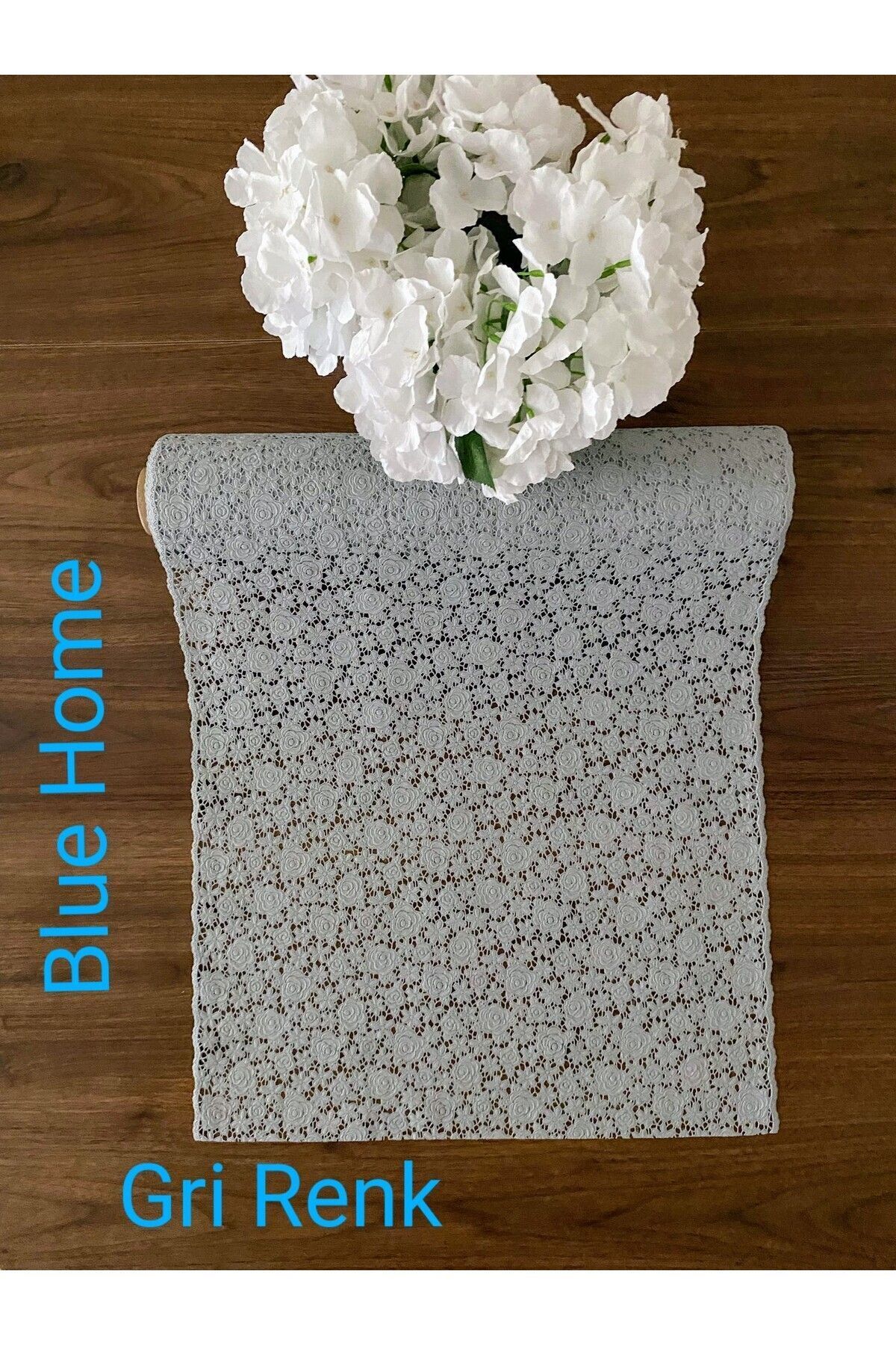 Blue Home Dantel Pvc Buz Dolabı Ayakkabılık Raf Dolap Çekmece Örtü / Eni : 50 cm x 5 Mt RENK GRİ GÜL05