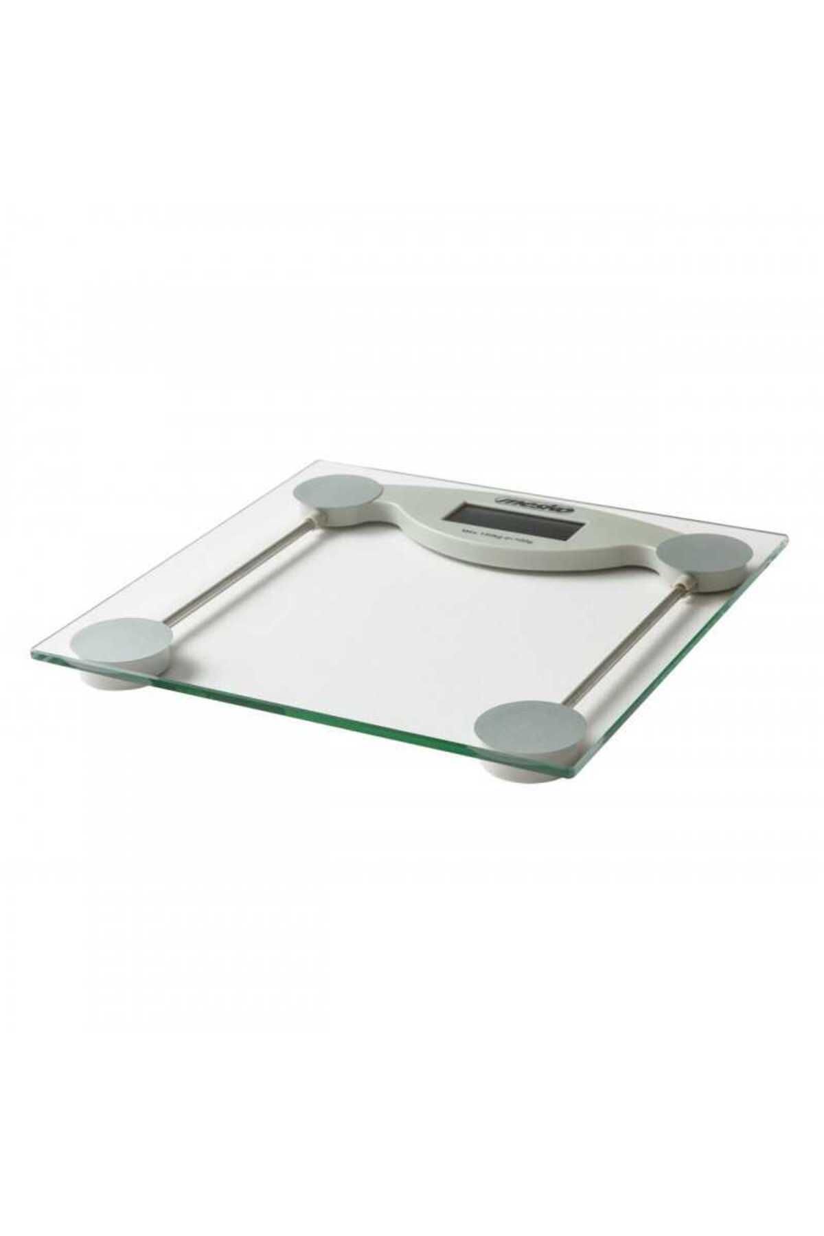 MESKO-Cantar de baie Mesko MS 8137 150kg Display LCD Oprire automata Indicator Baterie Alb-Transparent 1