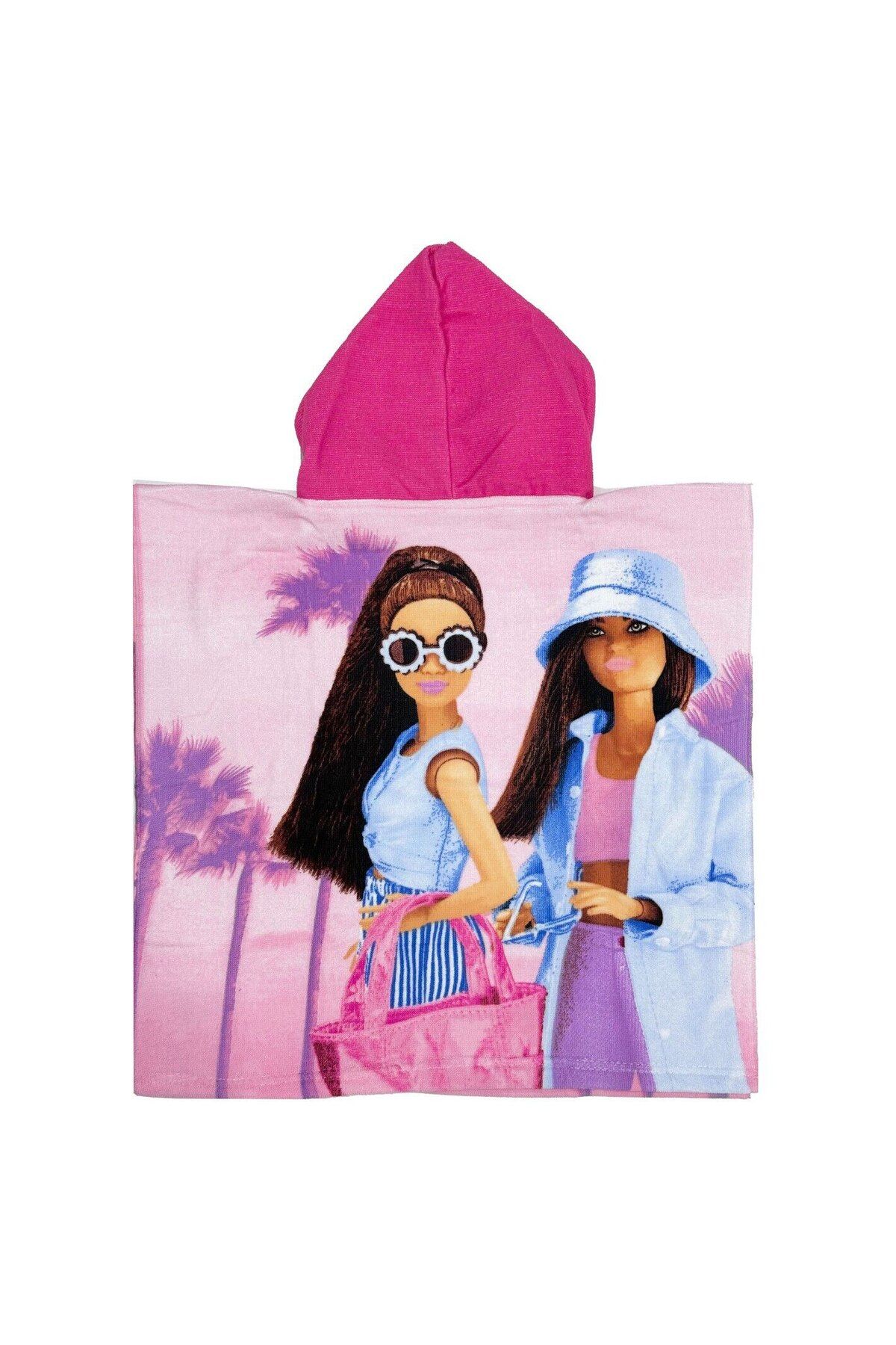 Barbie-Children's poncho towel, 50x100 cm, multicolor, Barbie 2