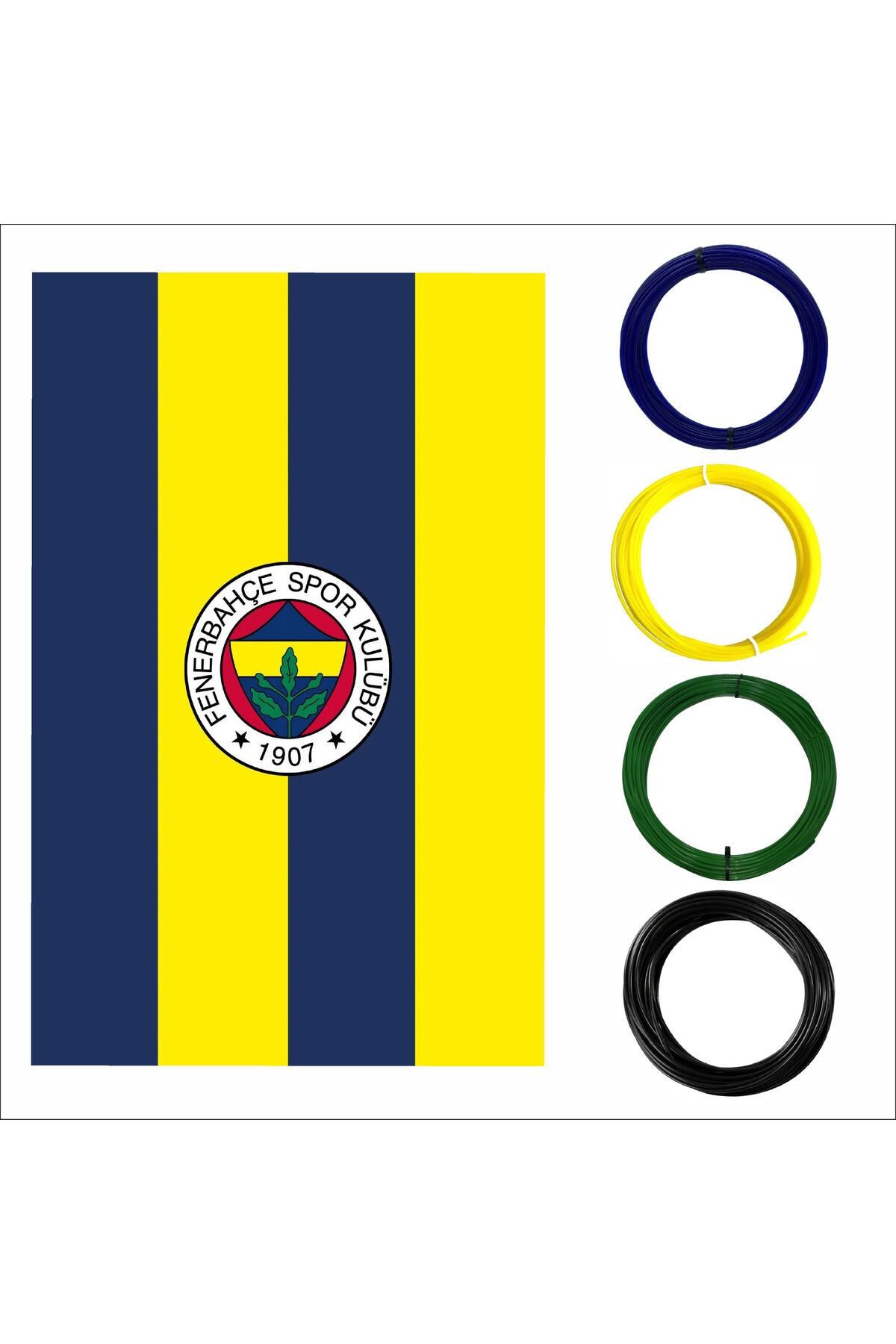 ZENVİVA 3D Kalem için Fenerbahçe Temalı (Sarı,Lacivert,Yeşil,Siyah) PLA Filament Seti