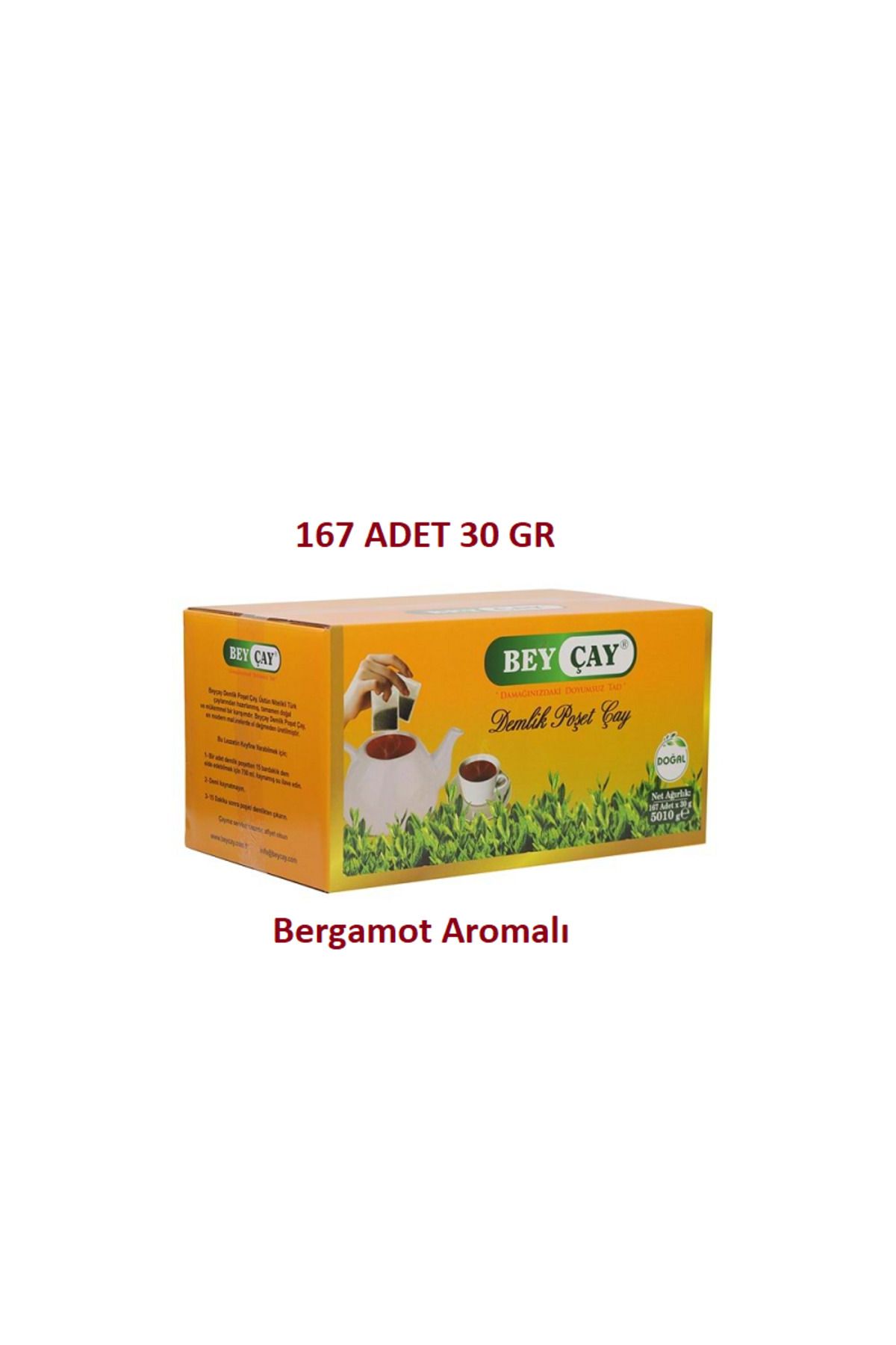 BEY Çay Demlik Poşet 167 Adet X 30 Gr 5 KG ( Bergamot Aromalı )RizeCaySepeti