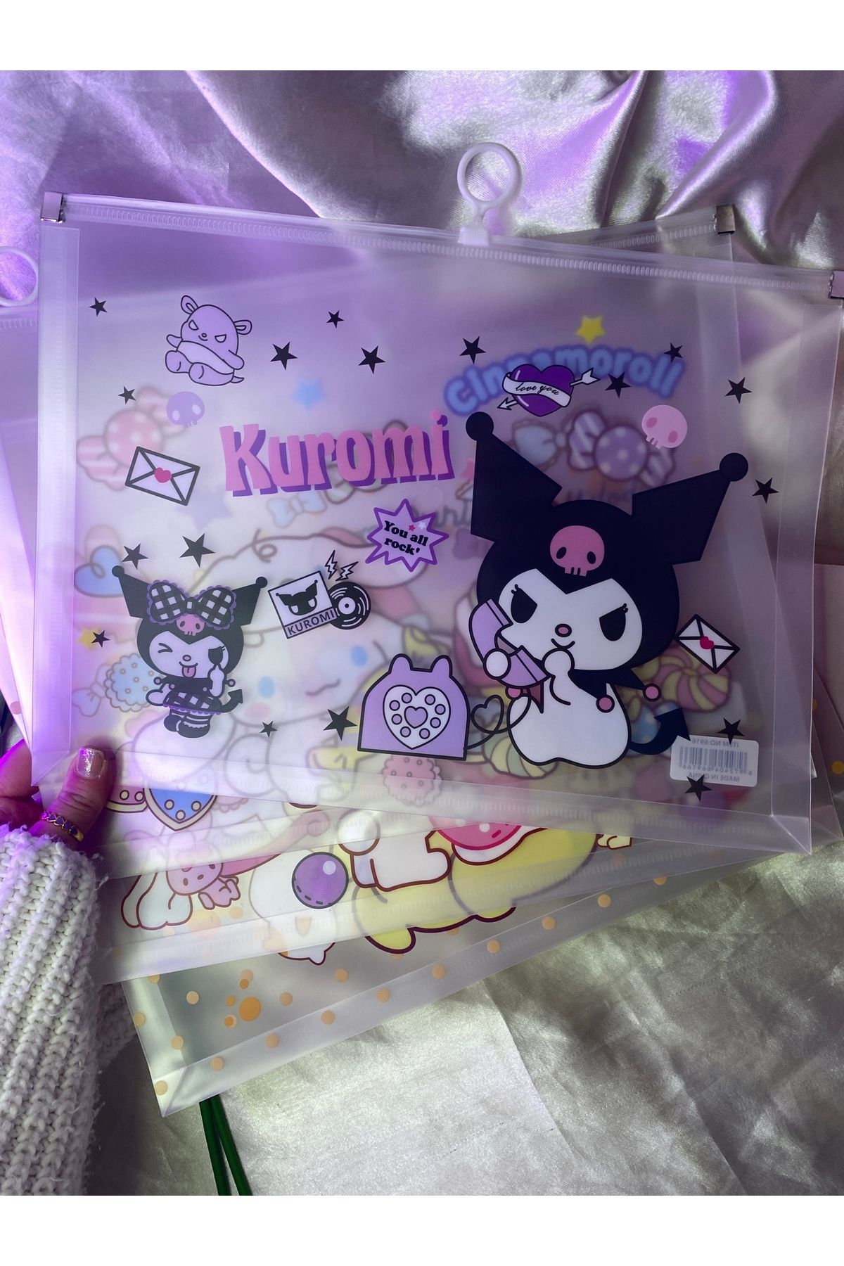 TATLIŞ-Large Size Zipper File with Sanrio Characters 4