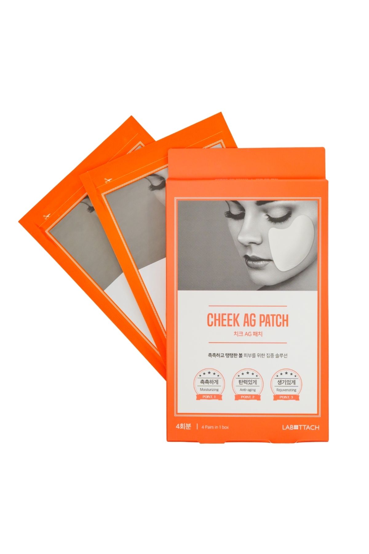 Other Wooshin Labottach Cheek Ag Patch – Mască Cu Hidrogel Cu Colagen Pentru Îngrijirea Pielii Obrajilor, 4 Perechi - One Size