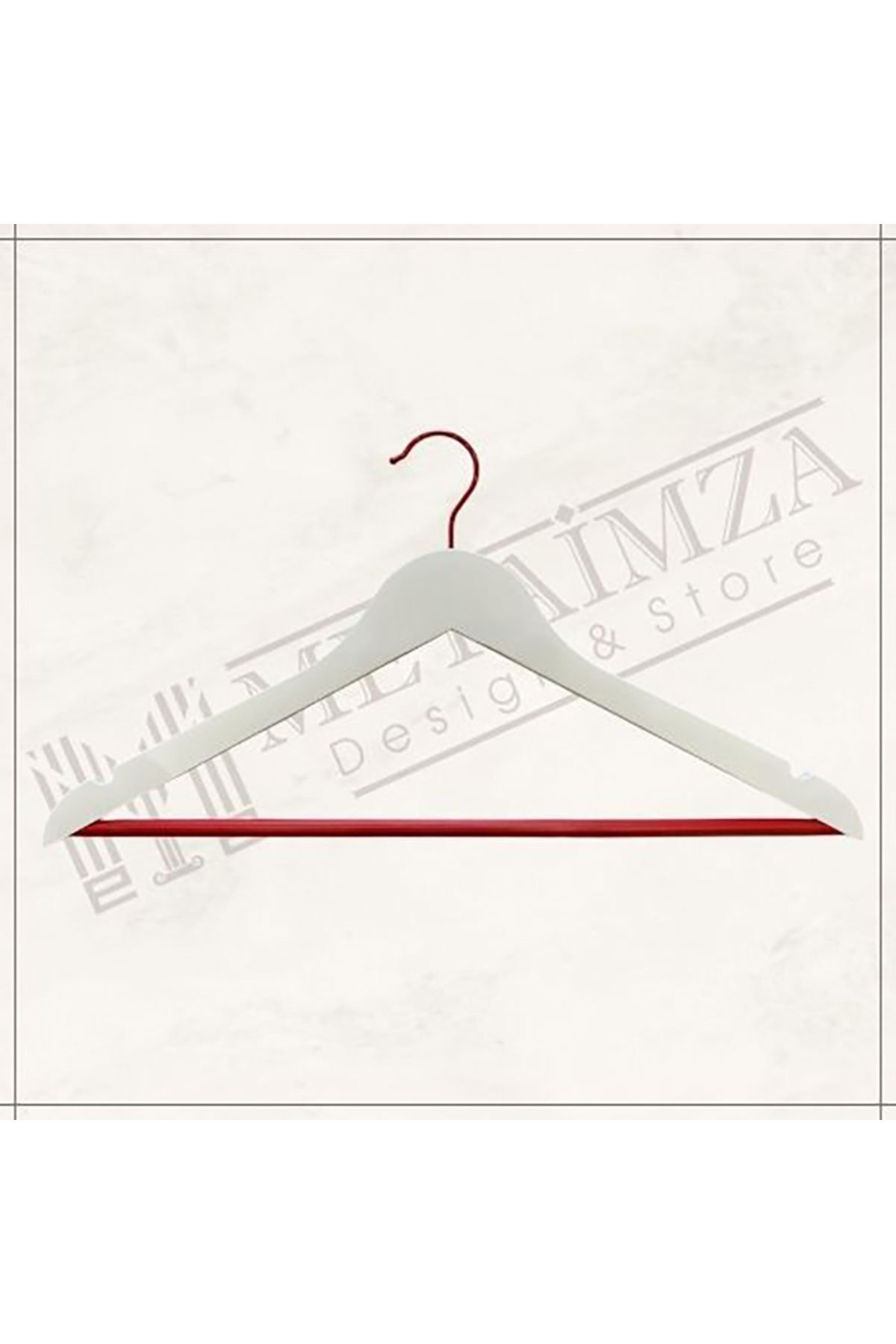 Metaimza Design Store A Plus Ahşap Askı 10 Adet Çift Renkli Dekoratif Elbise Askısı Pantalon Gömlek Askısı