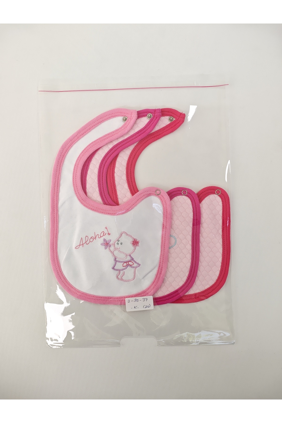 Tomuycuk-100% Cotton 3-Piece Baby Girl Bib Collar Baby Bib Double Layer Snap Scarf Drool Bib 6
