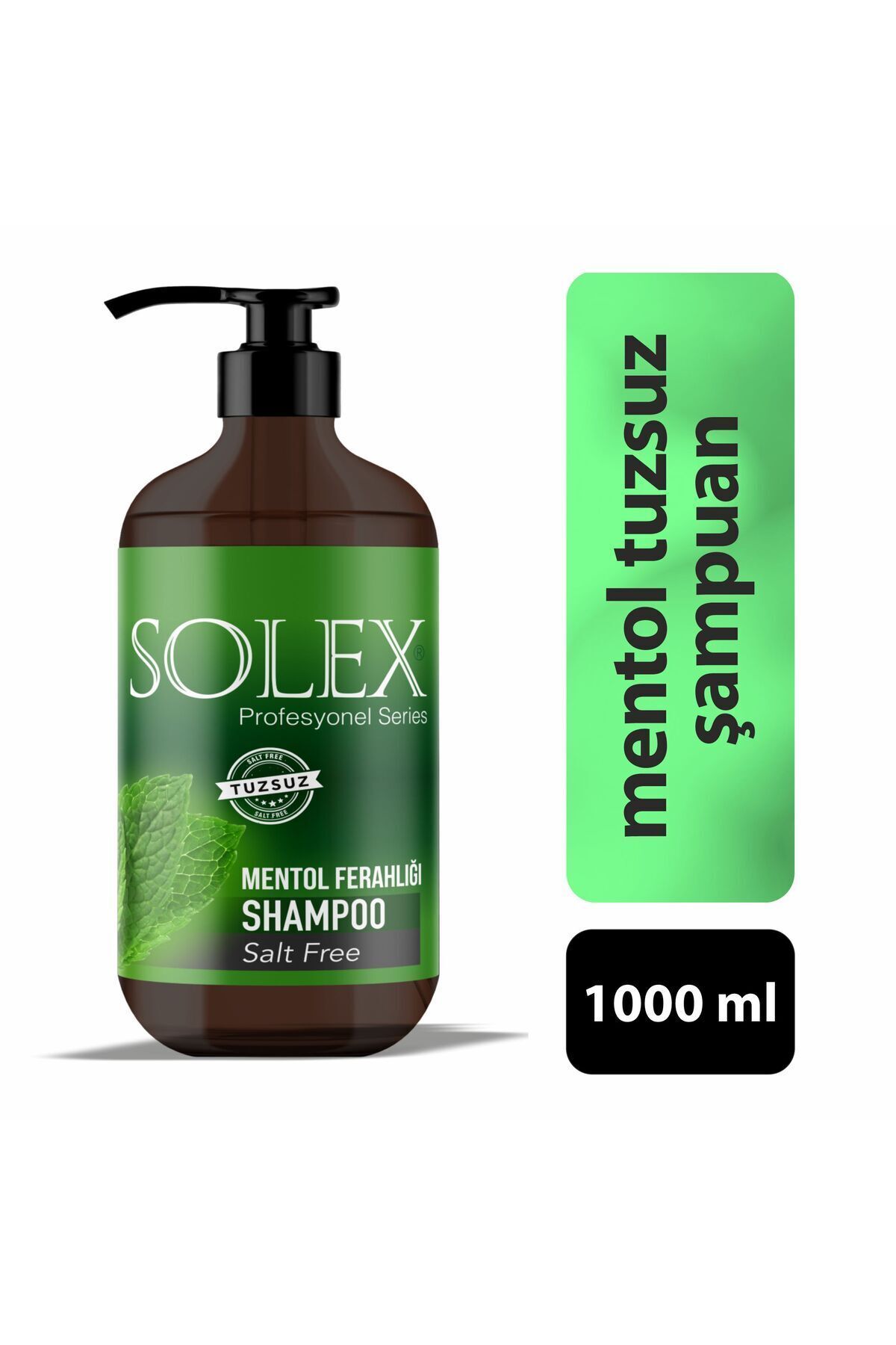 Solex-Salt-Free Professional Series Menthol Keratin Essence Shampoo 1.000 Ml+1000 ml 2