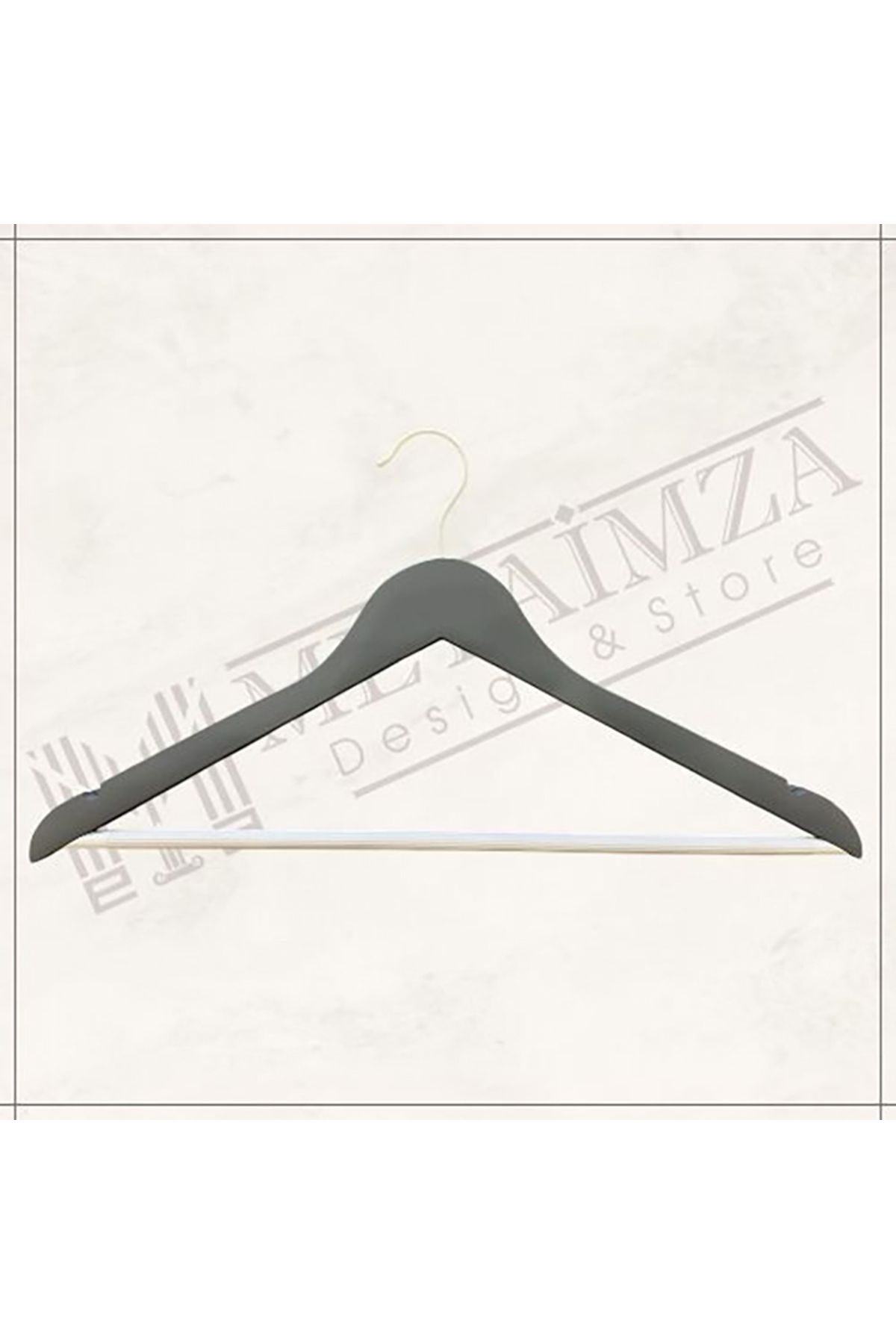 Metaimza Design Store A Plus Ahşap Askı 10 adet Çift Renkli Dekoratif Elbise Askısı Pantalon Gömlek Askısı