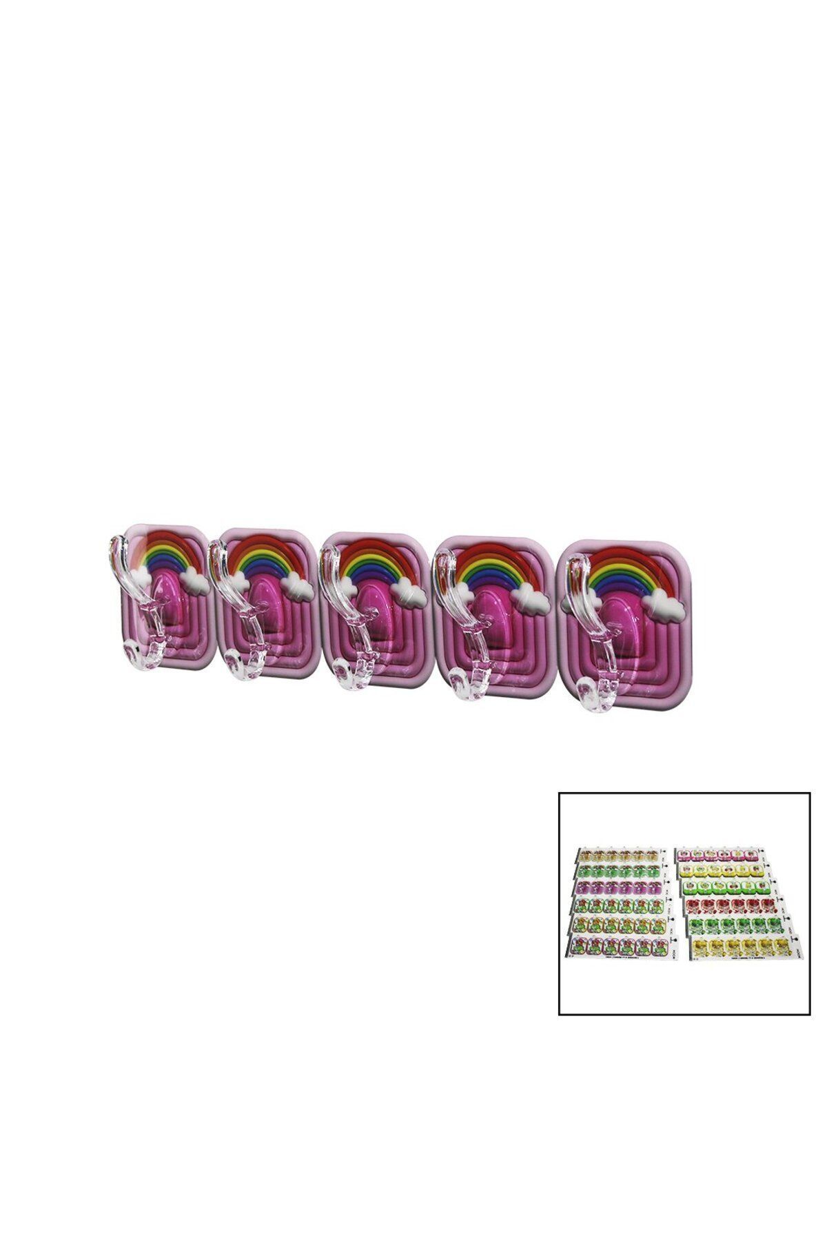 OK AKSESUAR 5PCS TEKLİ - ÇOKLU KULLANIM MİKA KRİSTAL KOLLU RESİMLİ YAPIŞKANLI ASKI GO5060Gok170851