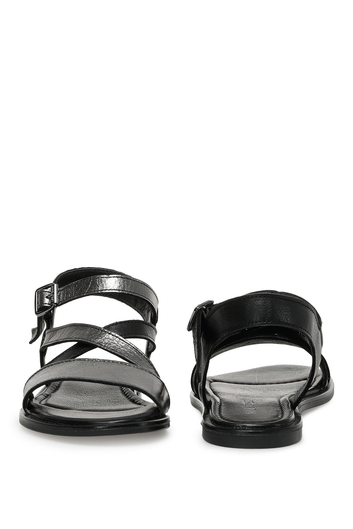 صندل مشکی زنانه سیاه های مسطح 3fx را دفن کنید Nine West