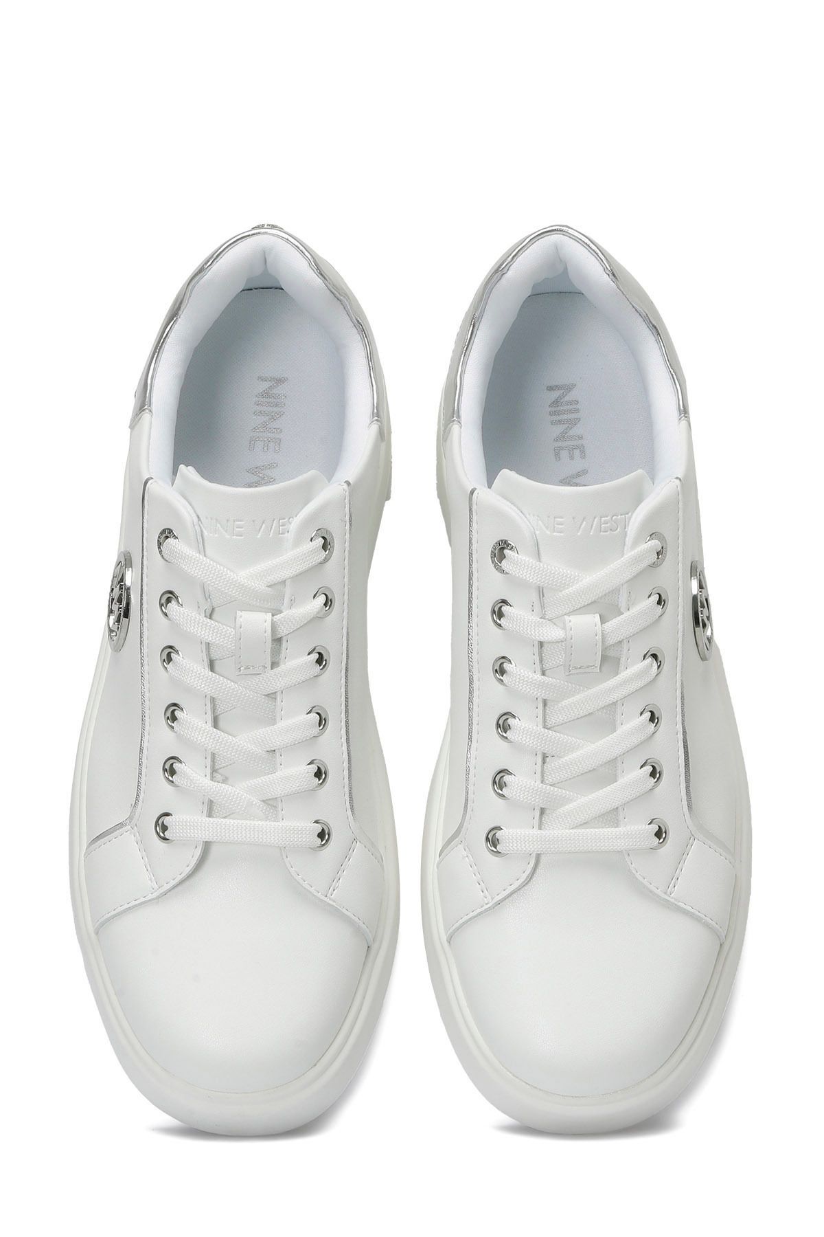 اسنیکر سفید زنانه کفش ورزشی پوست 4FX Nine West