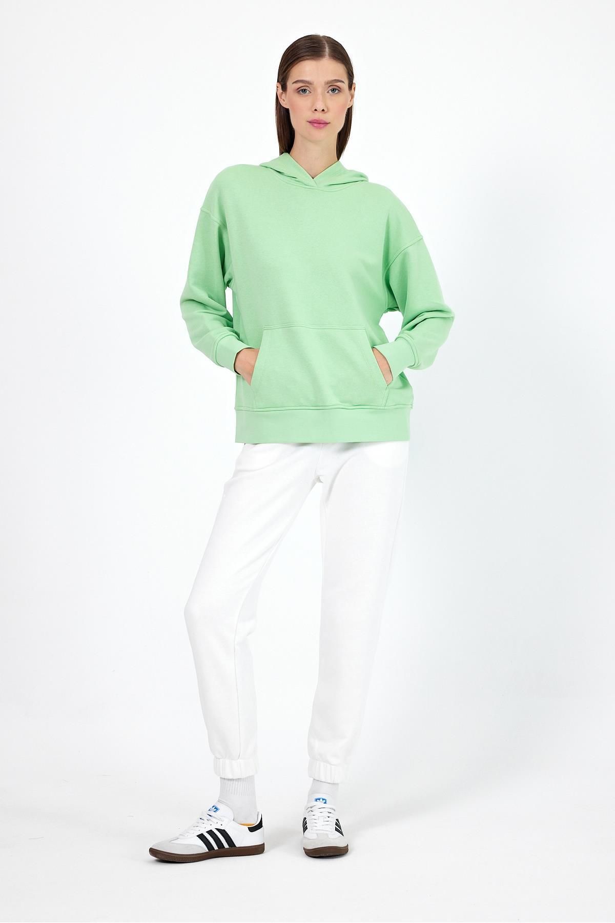VENA-Ada Tea Hooded Basic Women's Hoodie Sweatshirt 3