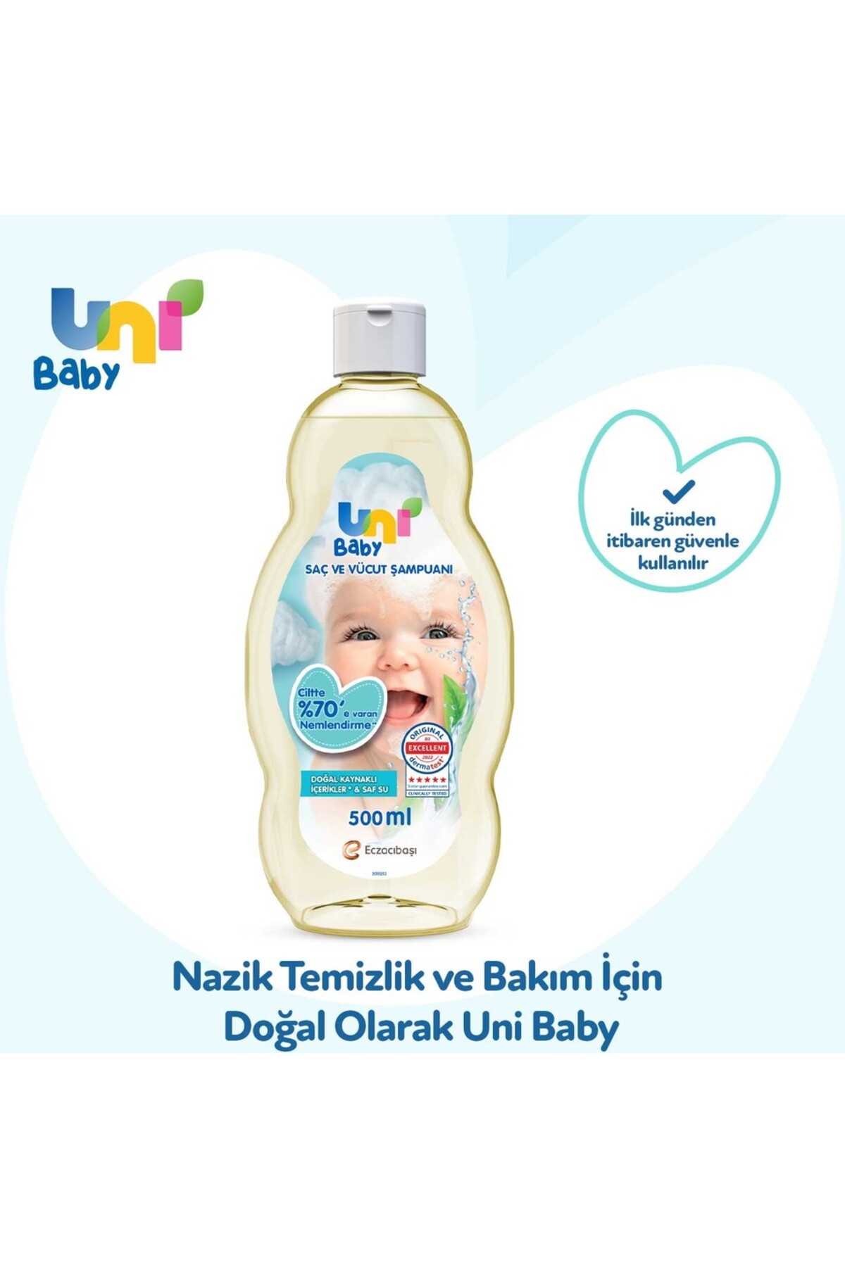 Uni Baby Saç Ve Vücut Şampuanı 500 Ml fotoğrafı 7 (önizleme)