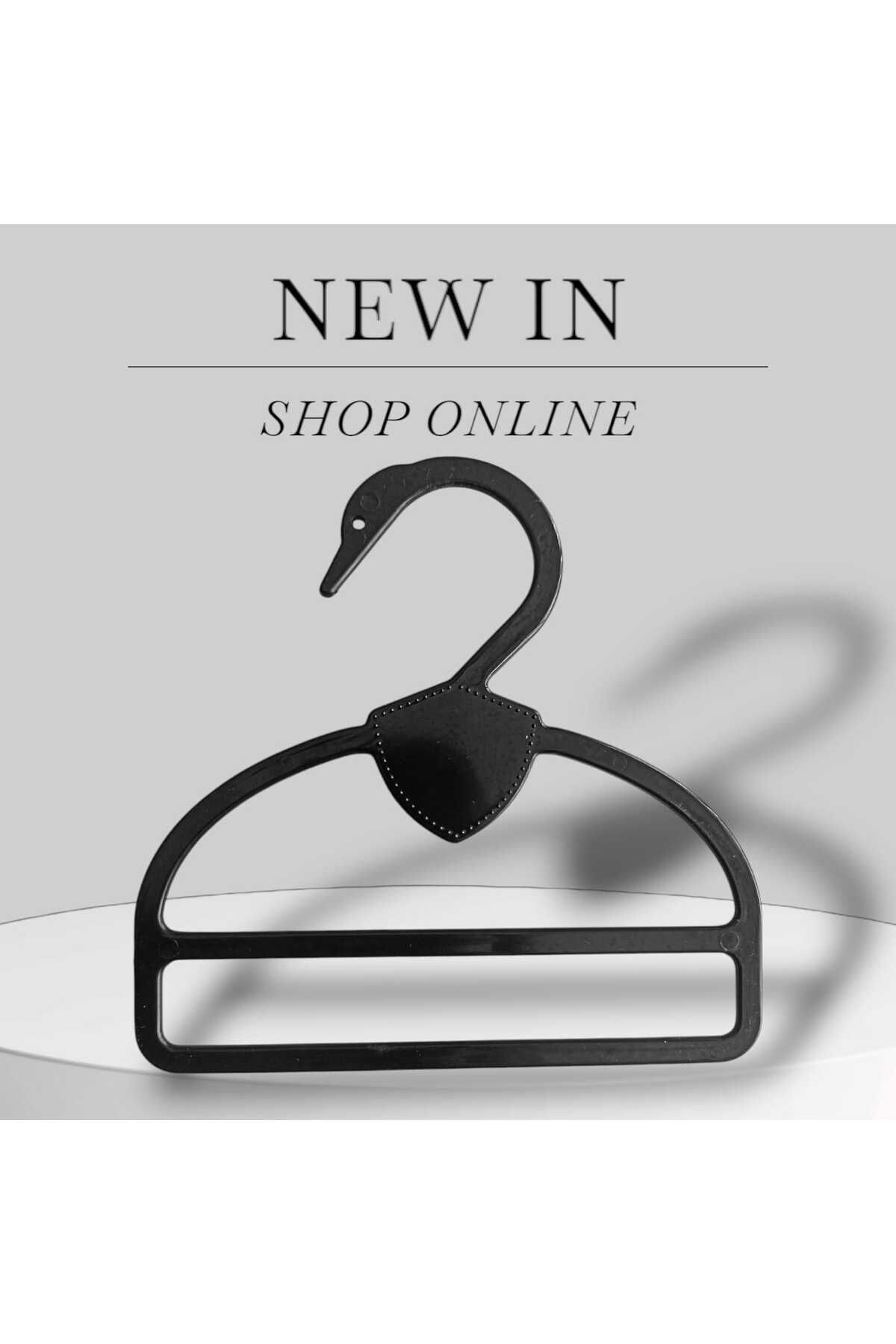 SwiftShop Şal Eşarp Askısı Kaliteli Askı 12 Adet Siyah Şeffaf Kuğu ---/SİYAH/---