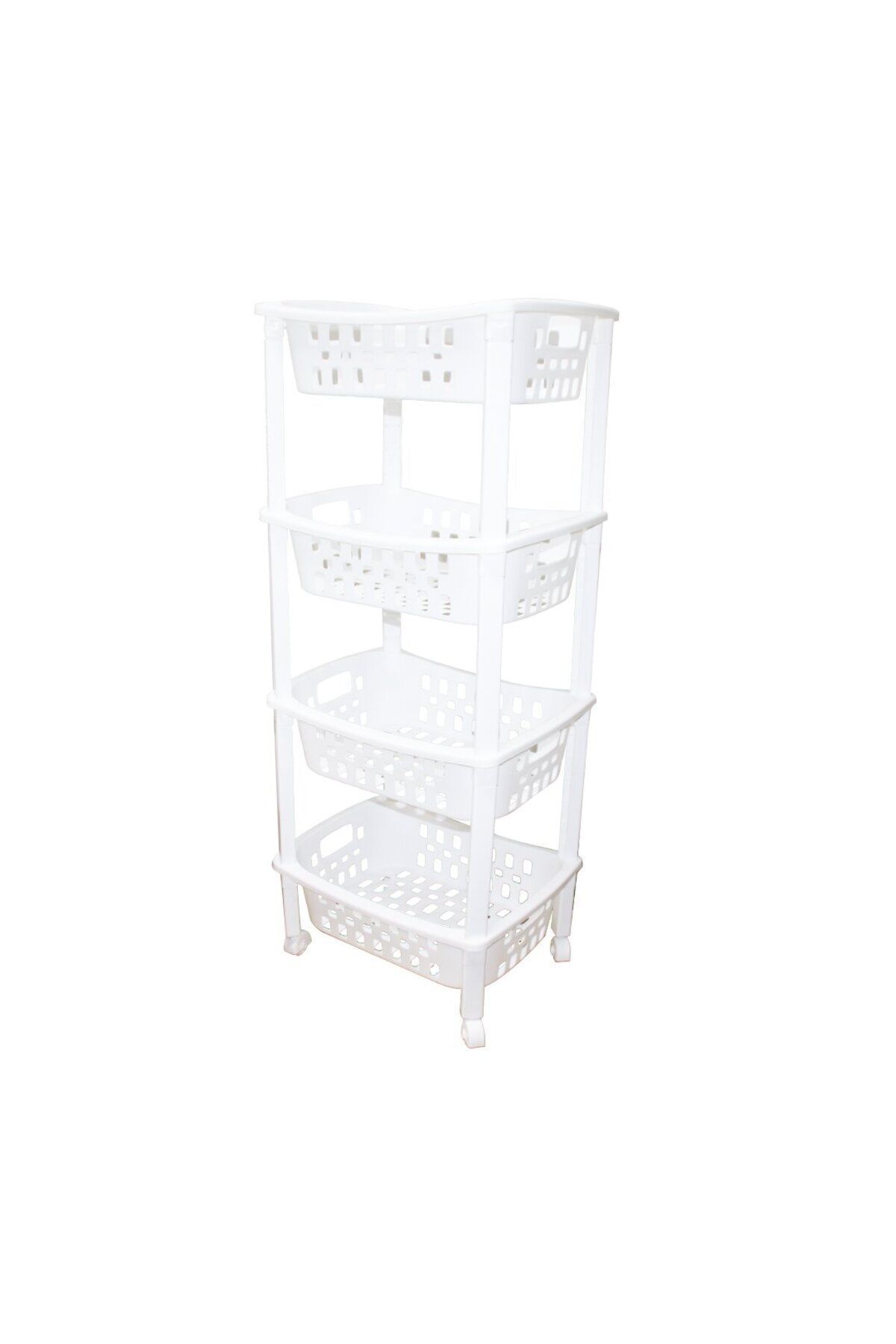 STOREMAX jvnnSHOP 4 KATLI SEPET DÜZENLEYİCİ - RAF ÜNİTESİ TEKERLEKLİ 400X295X960MM 646268