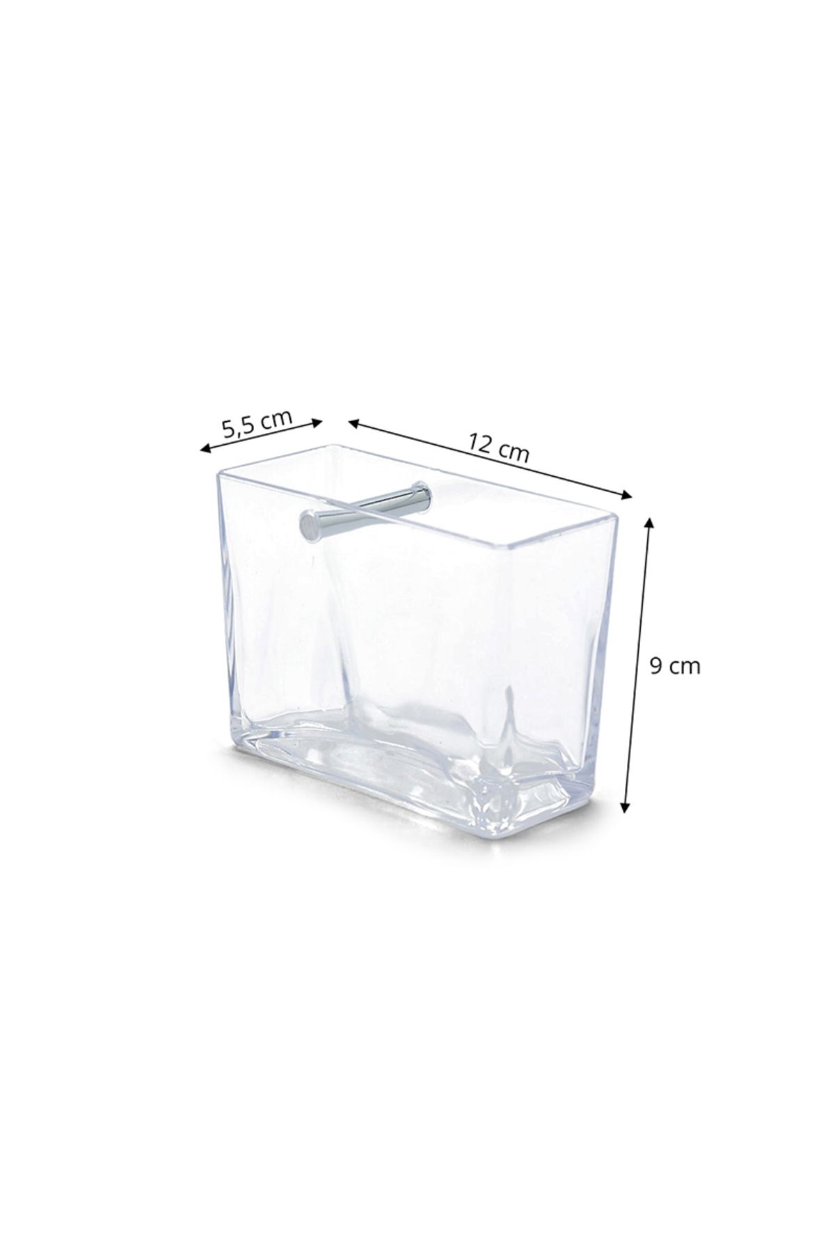 Prima Nova-Biga Toothbrush Holder Transparent-Chrome 2
