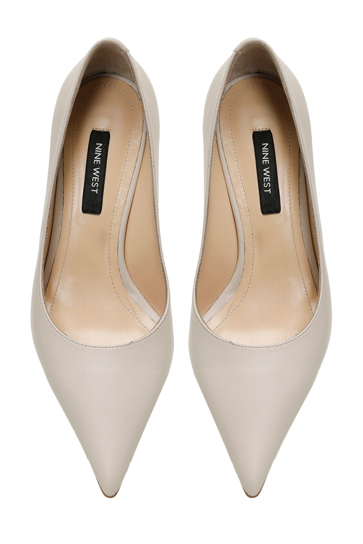کفش پاشنه کلاسیک سفید زنانه 5FX های HEEP Nine West