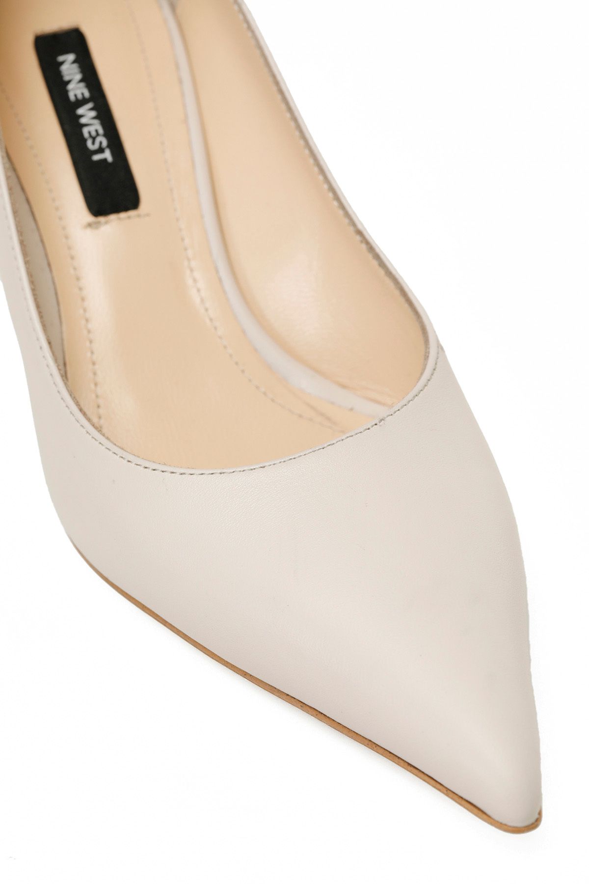 کفش پاشنه کلاسیک سفید زنانه 5FX های HEEP Nine West