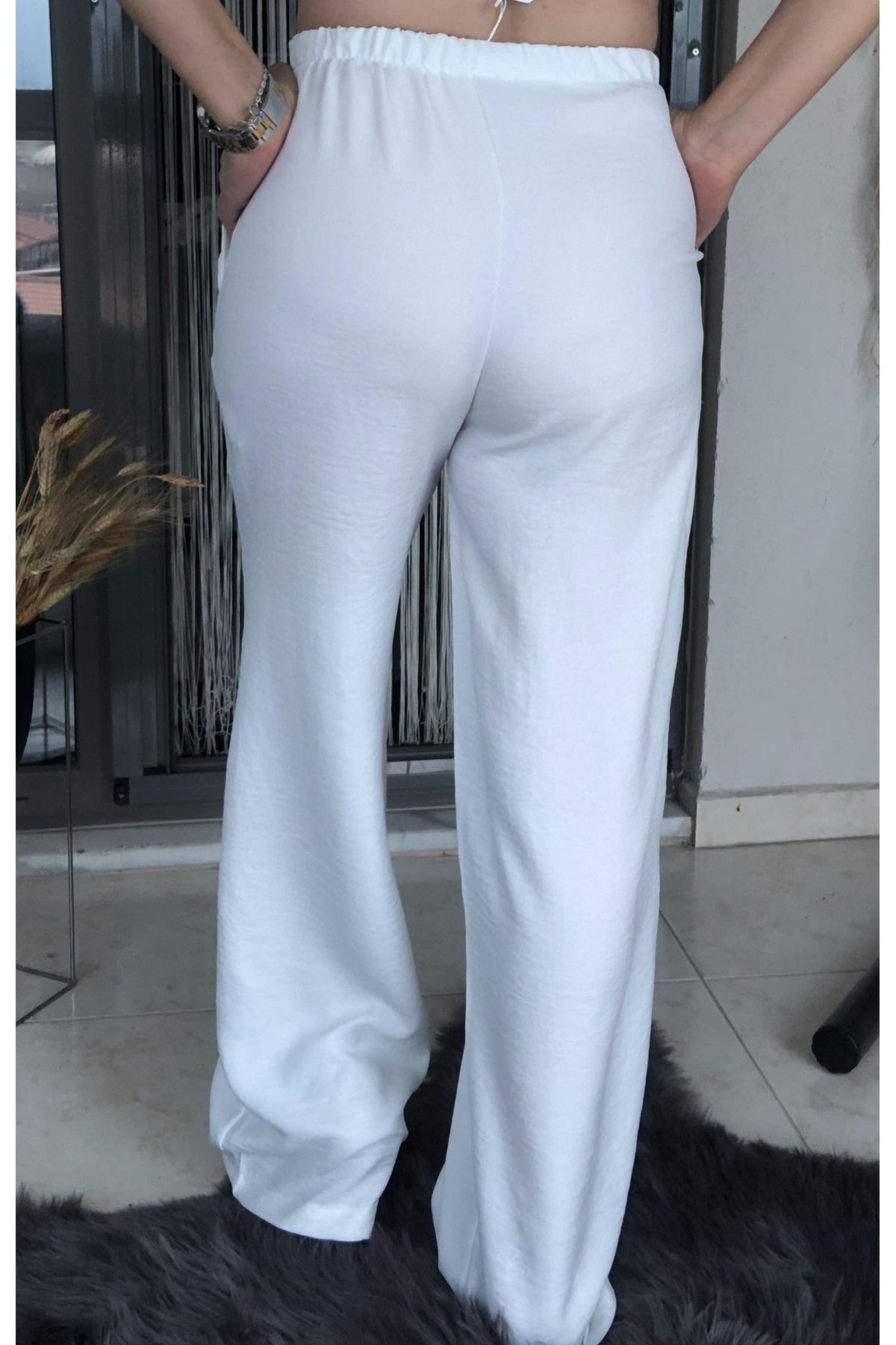 Dila Butik-Ayrobin Linen Palazzo Trousers 6
