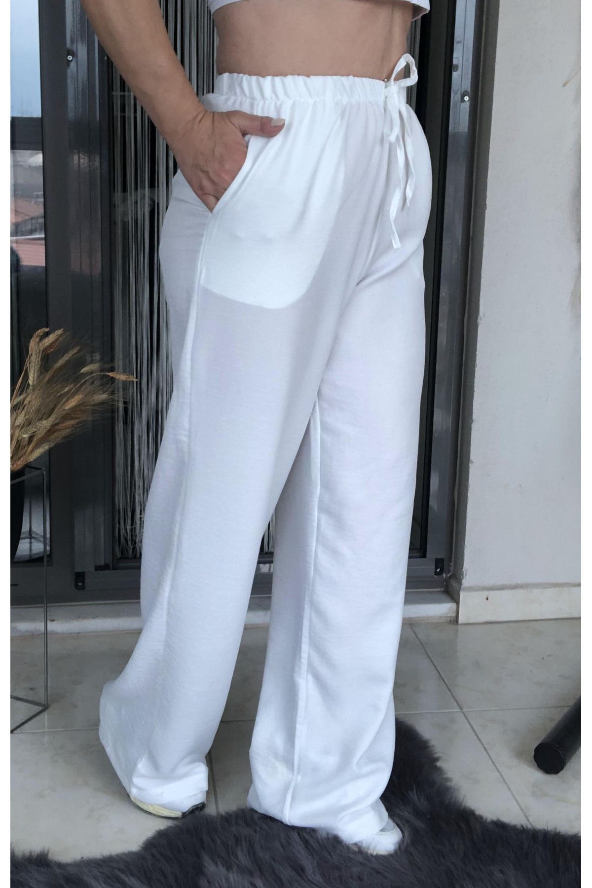 Dila Butik-Ayrobin Linen Palazzo Trousers 3