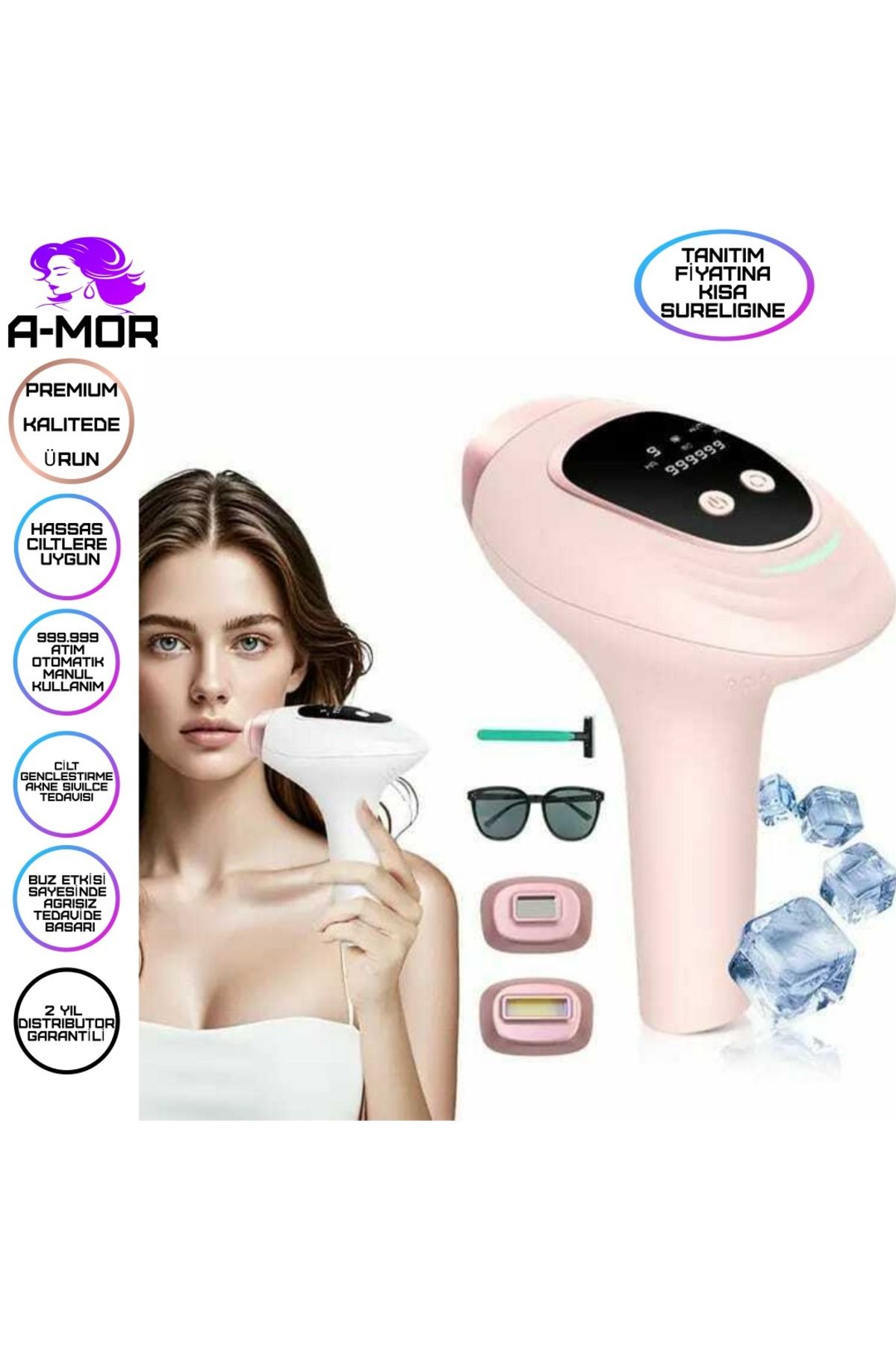 MTM 15 Joule 999.999.atim 9 Kademe Tüm Hassas Ciltlere Uygun Lazer I Epilasyon