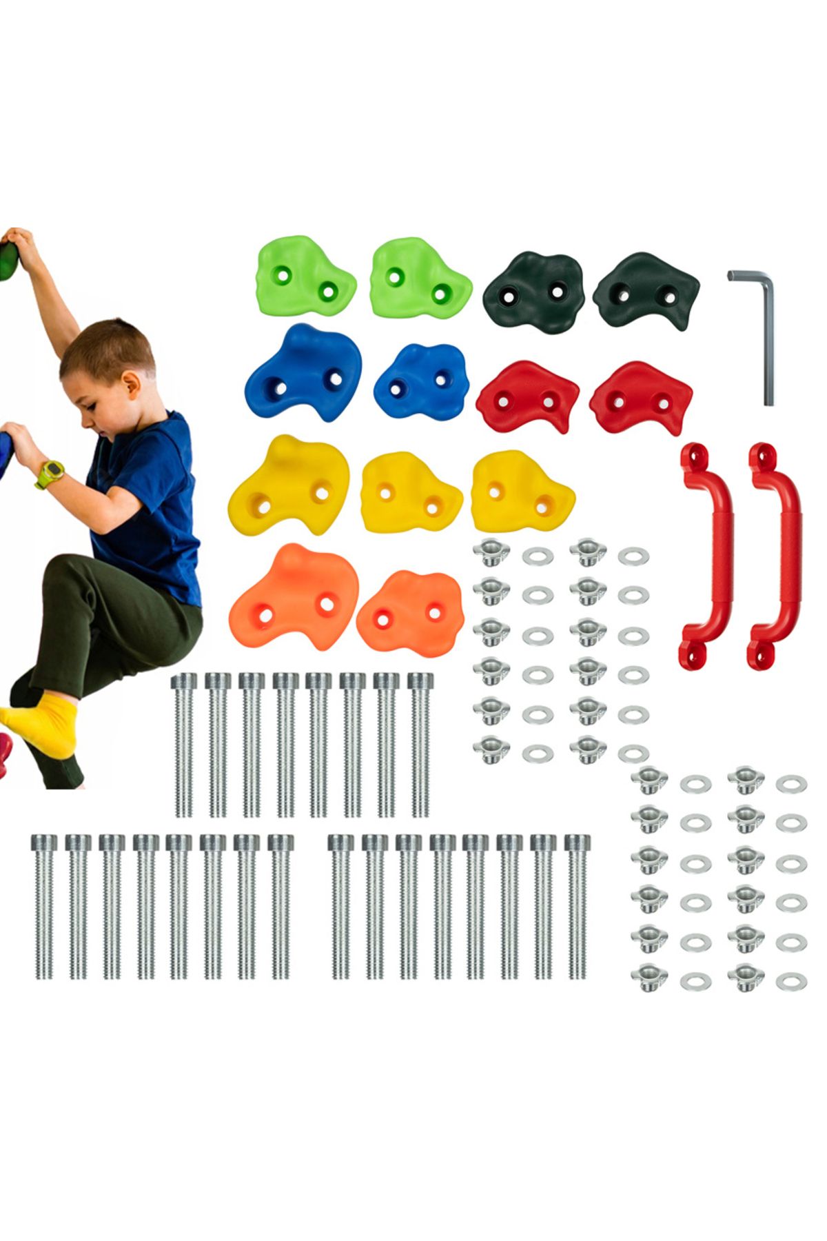 zola Set Pietre De Catarat, Zola, 13 Prize De Escaladare, 2 Manere De Sustinere - One Size