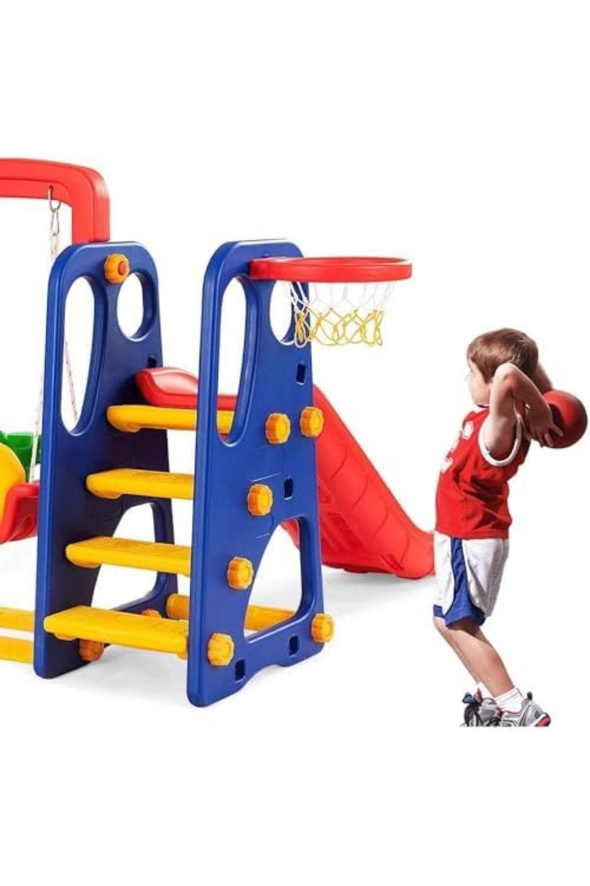 مجموعة زحليقة وأرجوحة زرقاء من