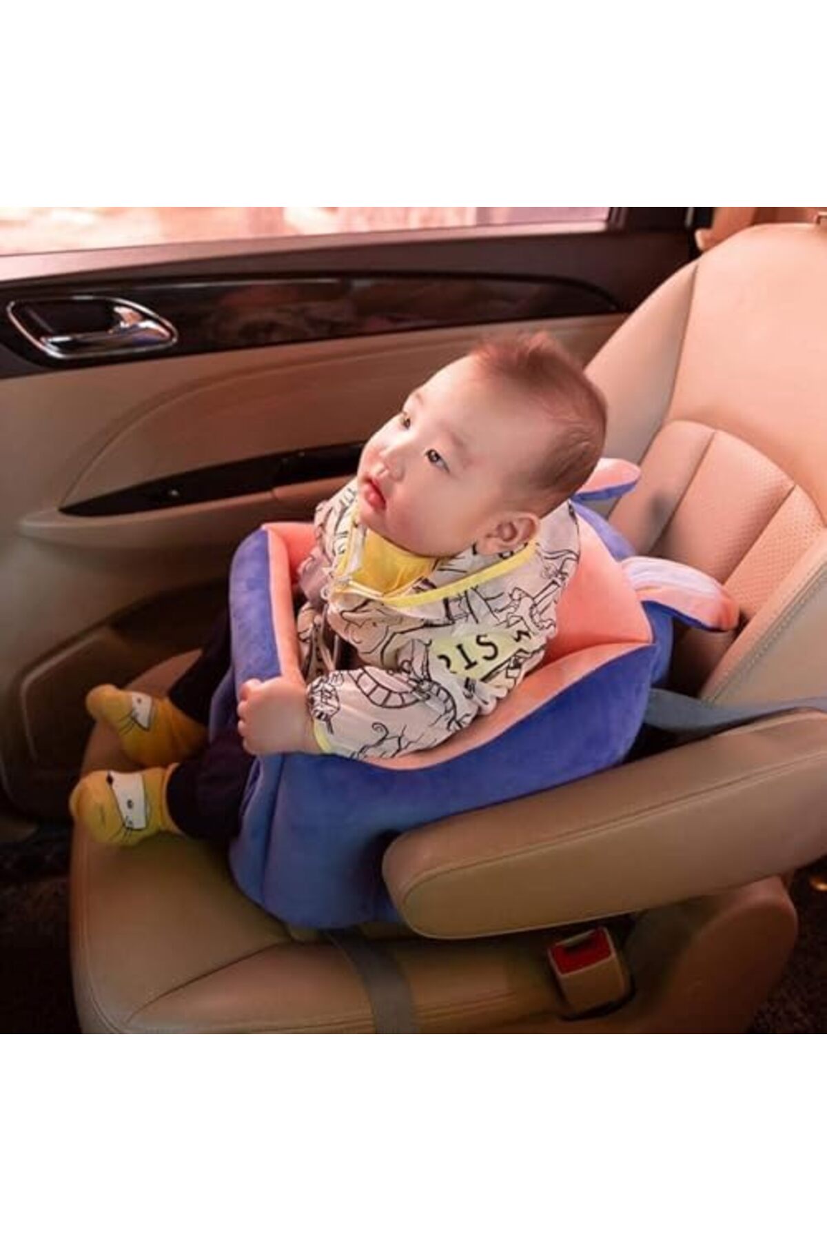 كرسي دعم أريكة للأطفال مصنوع من المخمل الناعم على شكل حيوانات كرتونية من BUNCA (أزرق ووردي)