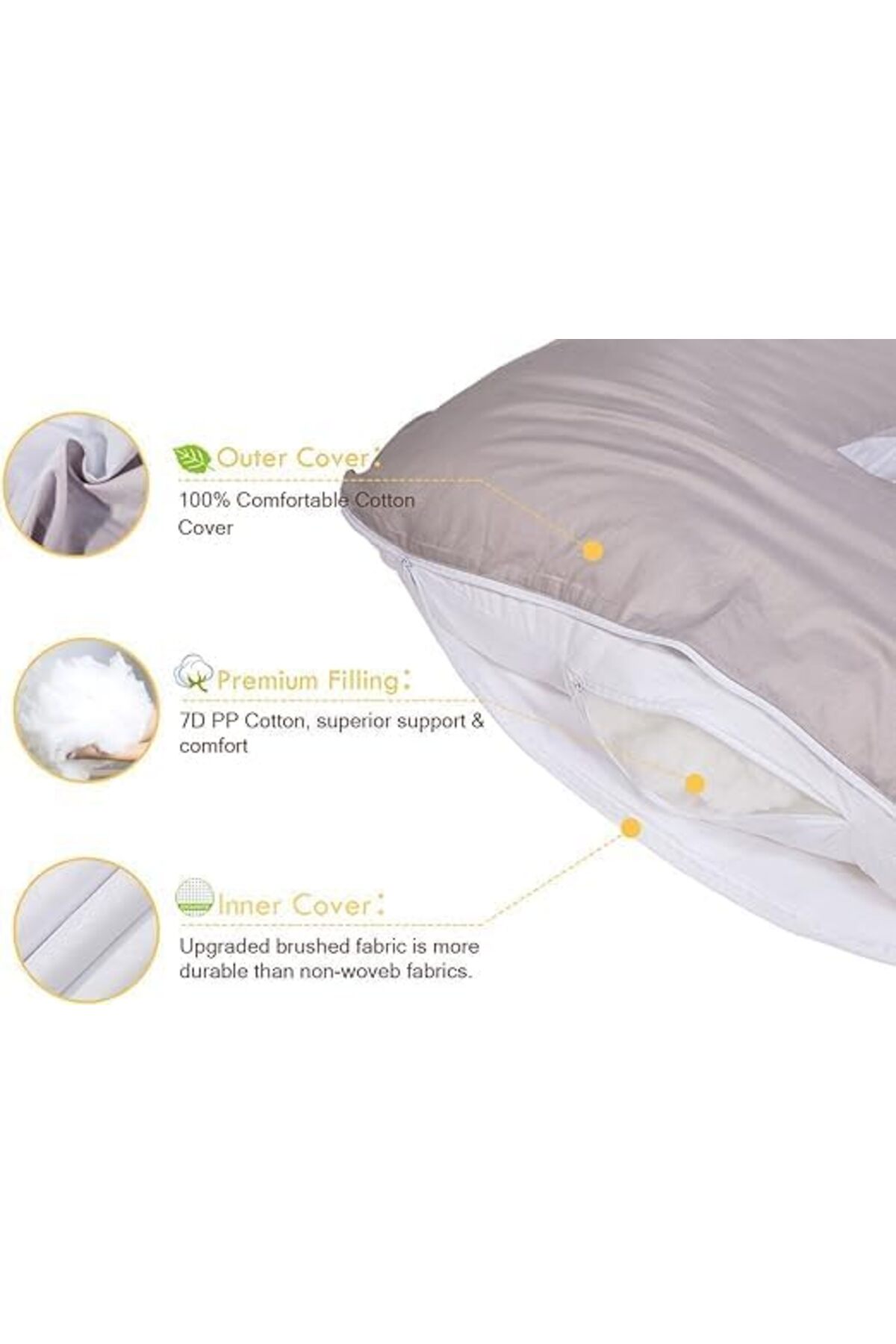 وسادة الحمل لدعم راحة الظهر و البطن وحماية البطن اثناء النوم-غطاء قابل للغسل - مخدة حوامل 🤰