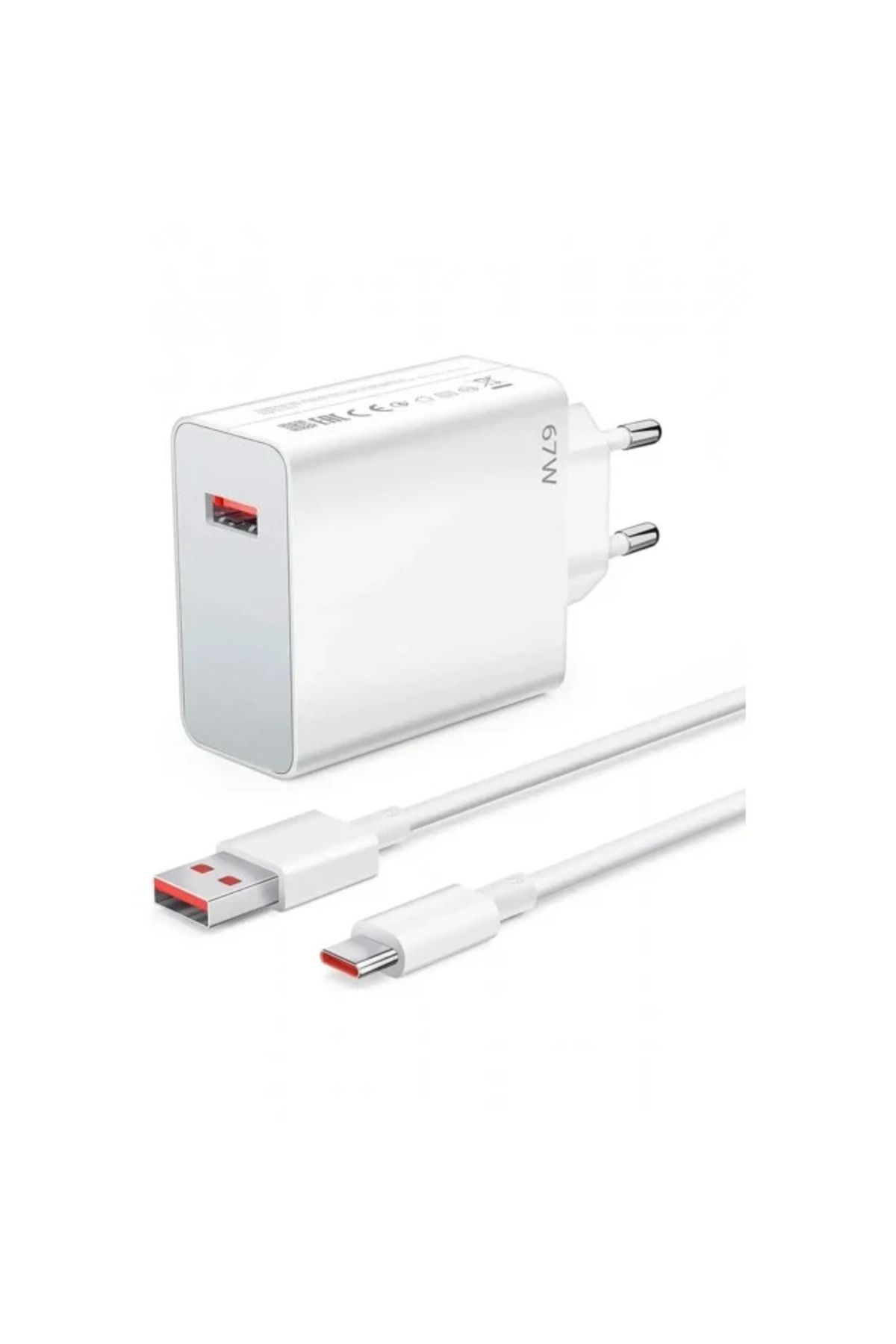orixa 67W Gan Oppo Reno8 T 5G İle Uyumlu Turbo Şarj Adaptörü ve 6A Type C Kablo