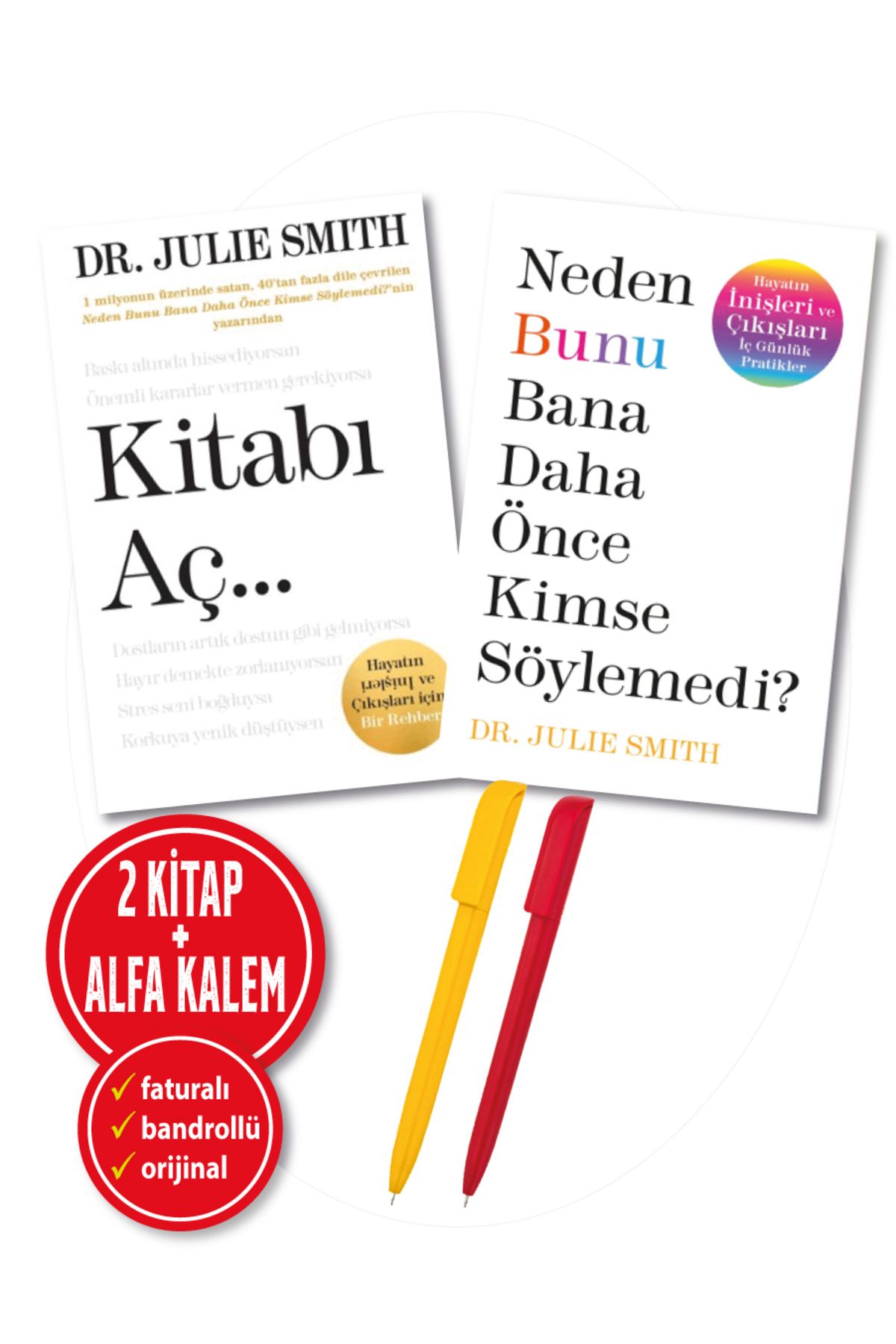 Butik Yayınları Alfa Kalem+ Julie Smith 2 Kitap (Kitabı Aç...+Neden Bunu Bana Daha Önce Kimse Söylemedi ?)