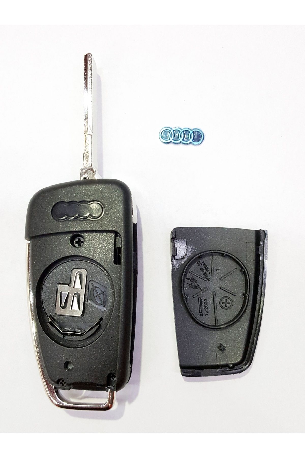 skilit samsun oto kilit-Audi A1 A2 A3 A4 A5 A6 Switchblade Control Container 3 Buttons with Logo 3