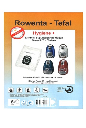 HomeShopping Rowenta-Tefal Hygiene Silence Force Uyumlu Toz Torbası 5 ADET