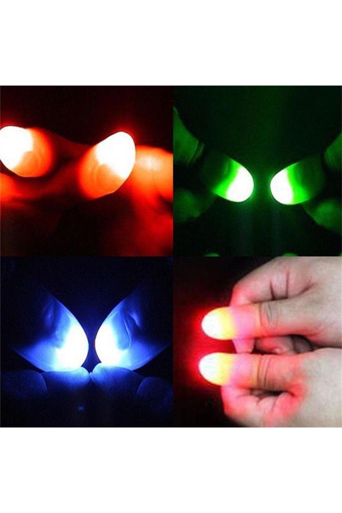 BirdoluSepet Led Işıklı Renkli Sihirli Parmak Şaka