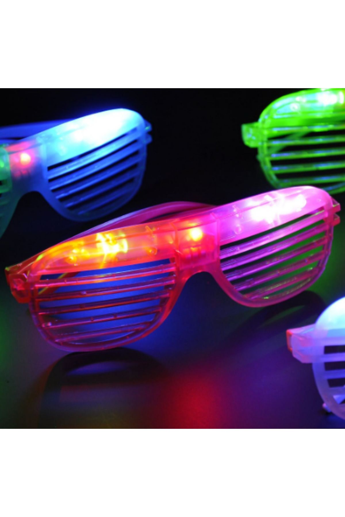 BirdoluSepet Led Işıklı Renkli Panjur Gözlük 12 Adet