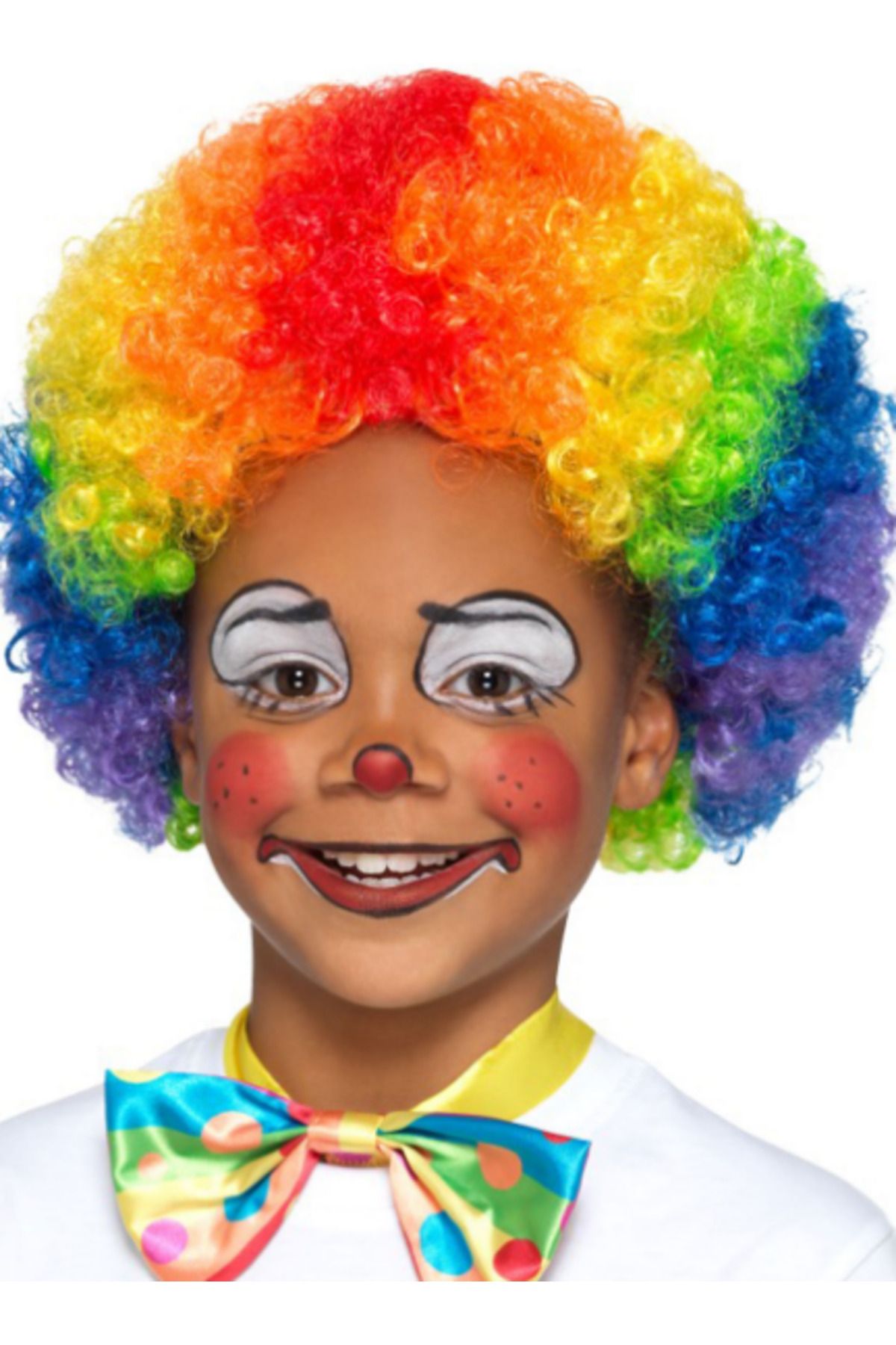 BirdoluSepet Rengarenk Kıvırcık Afro Peruk Bonus Saç