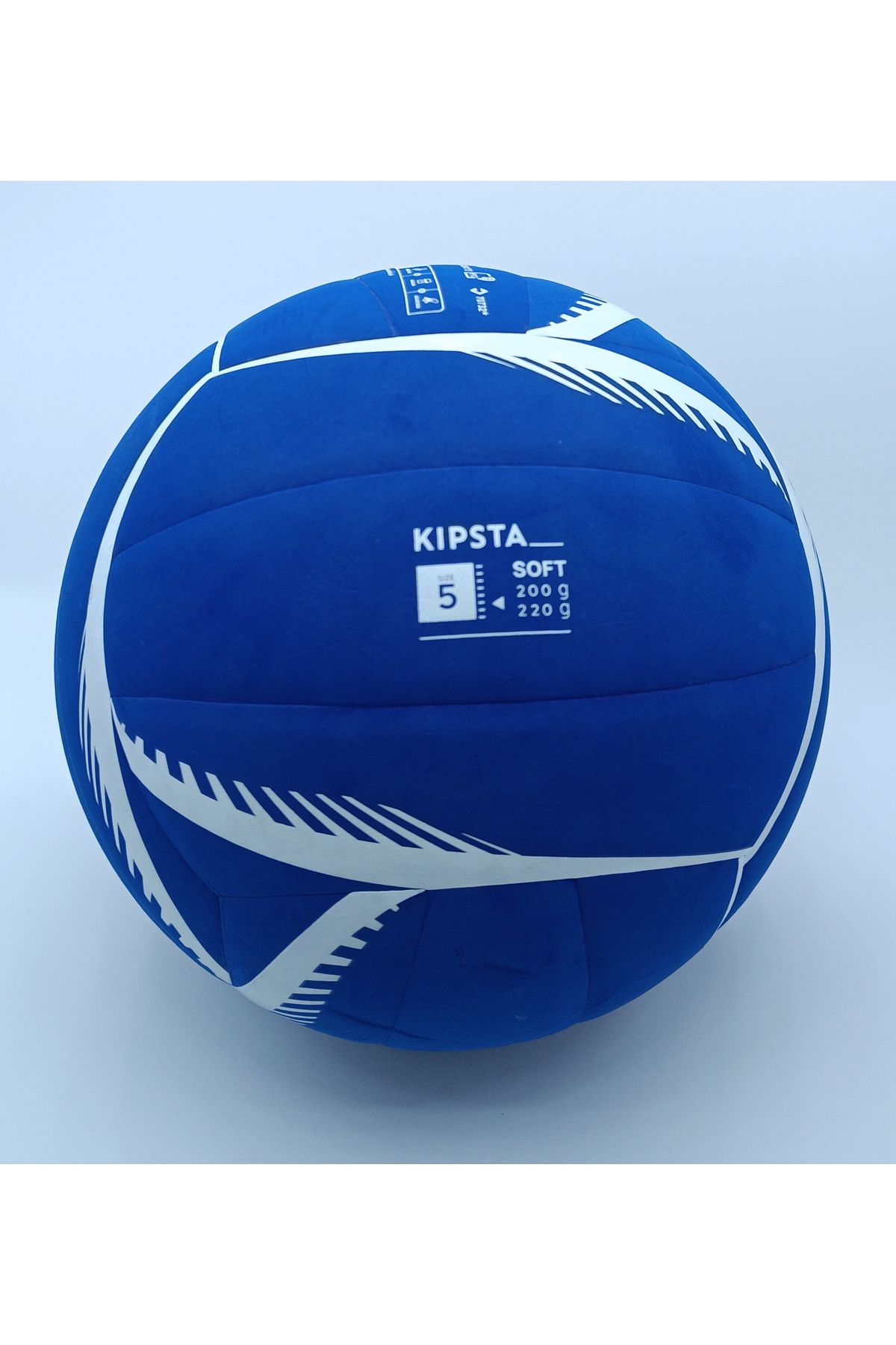 توپ والیبال KIPSTA 200 220 گرم آبی سفید VB500 نرم Decathlon