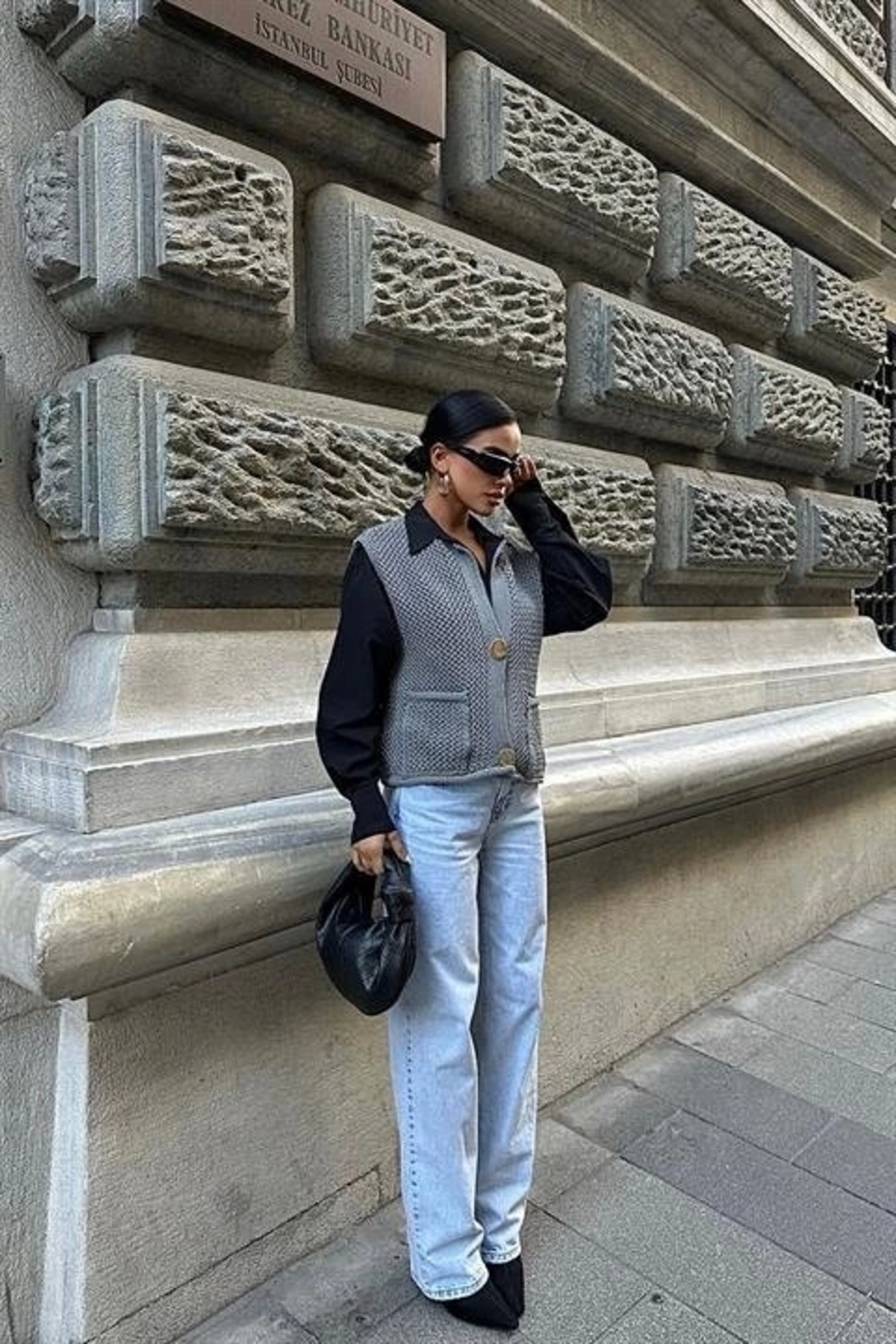 Kaplan-Openwork Knitwear Vest 5175 2