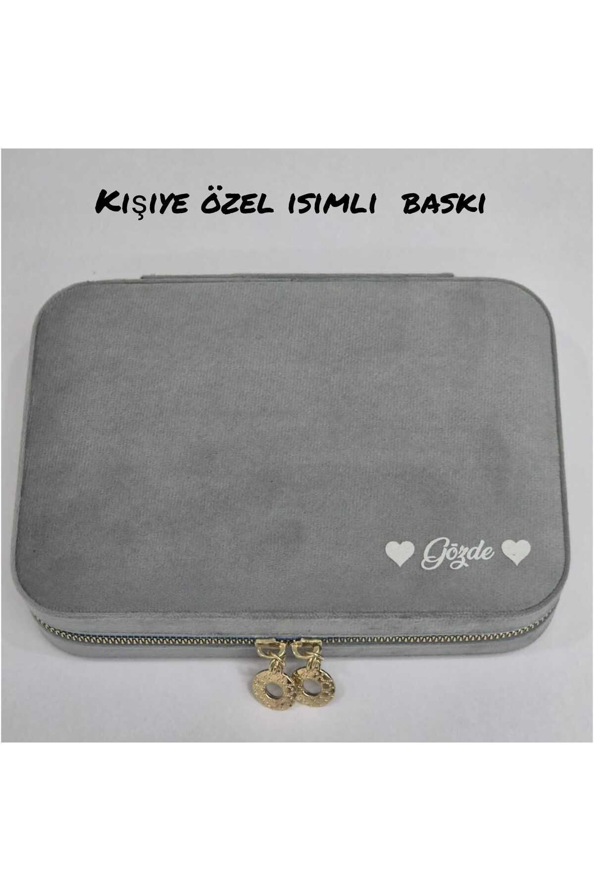 Moda fiesta Kişiye Özel Isimli Baskı Büyük Boy ( 14×21) Takı Saklama Kutusu Seyehat Çantasi Ahşap Kasa