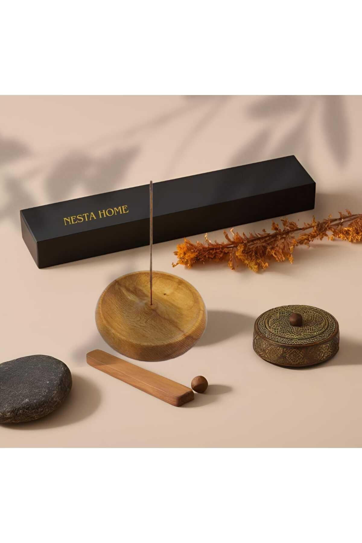 NESTA HOME 40 Adet Palo Santo Kokulu Tütsü Ve 1 Adet Tütsü Tabağı